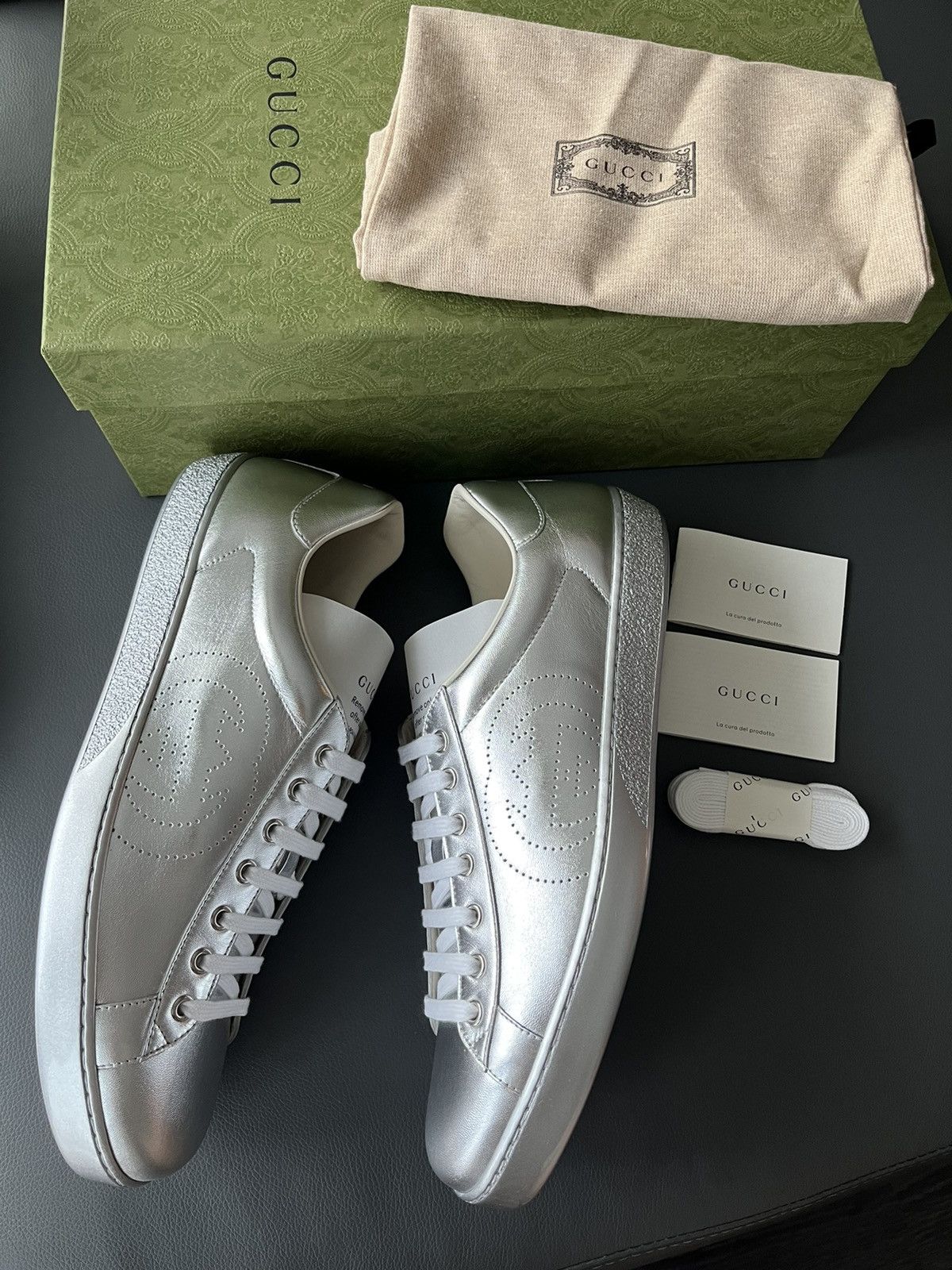 Gucci Runway Rare Brand New Iconic Gucci Logo Leather ACE Sneaker Size US 11 / EU 44 - 5 Thumbnail