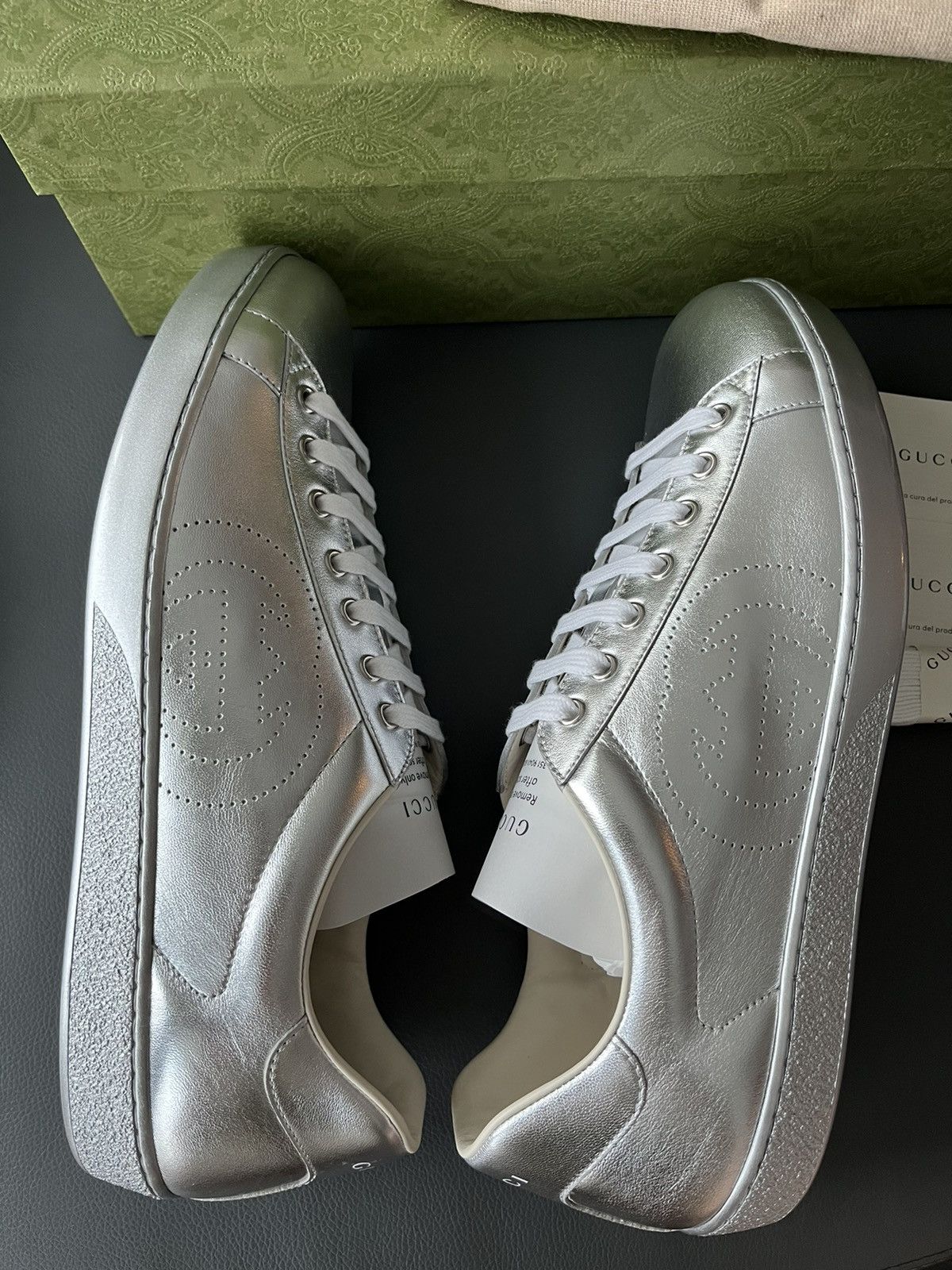 Gucci Runway Rare Brand New Iconic Gucci Logo Leather ACE Sneaker Size US 11 / EU 44 - 10 Thumbnail