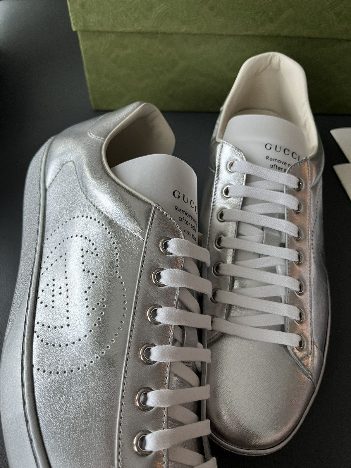 Gucci Runway Rare Brand New Iconic Gucci Logo Leather ACE Sneaker Size US 11 / EU 44 - 16 Thumbnail