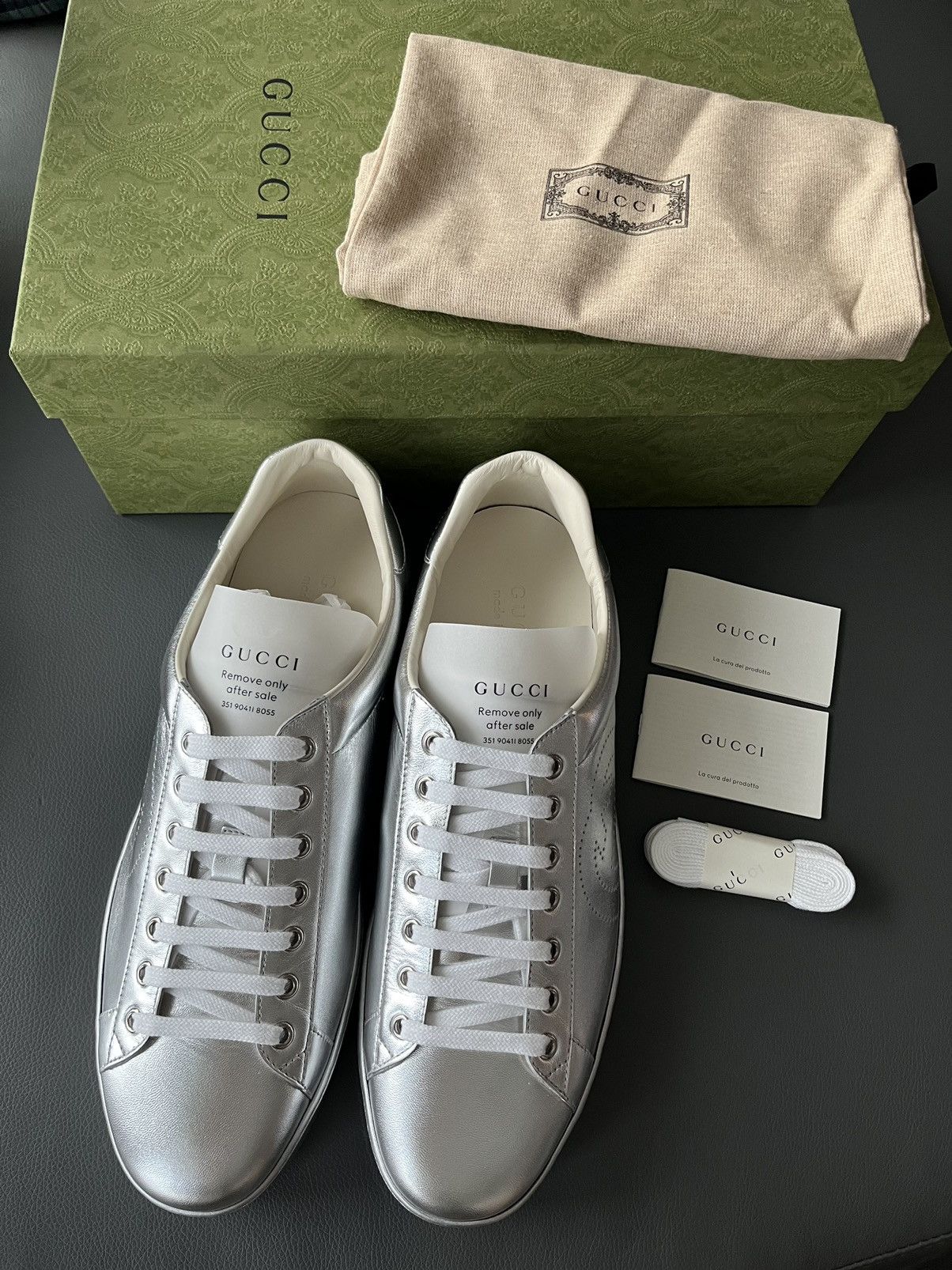 Gucci Runway Rare Brand New Iconic Gucci Logo Leather ACE Sneaker Size US 11 / EU 44 - 4 Thumbnail