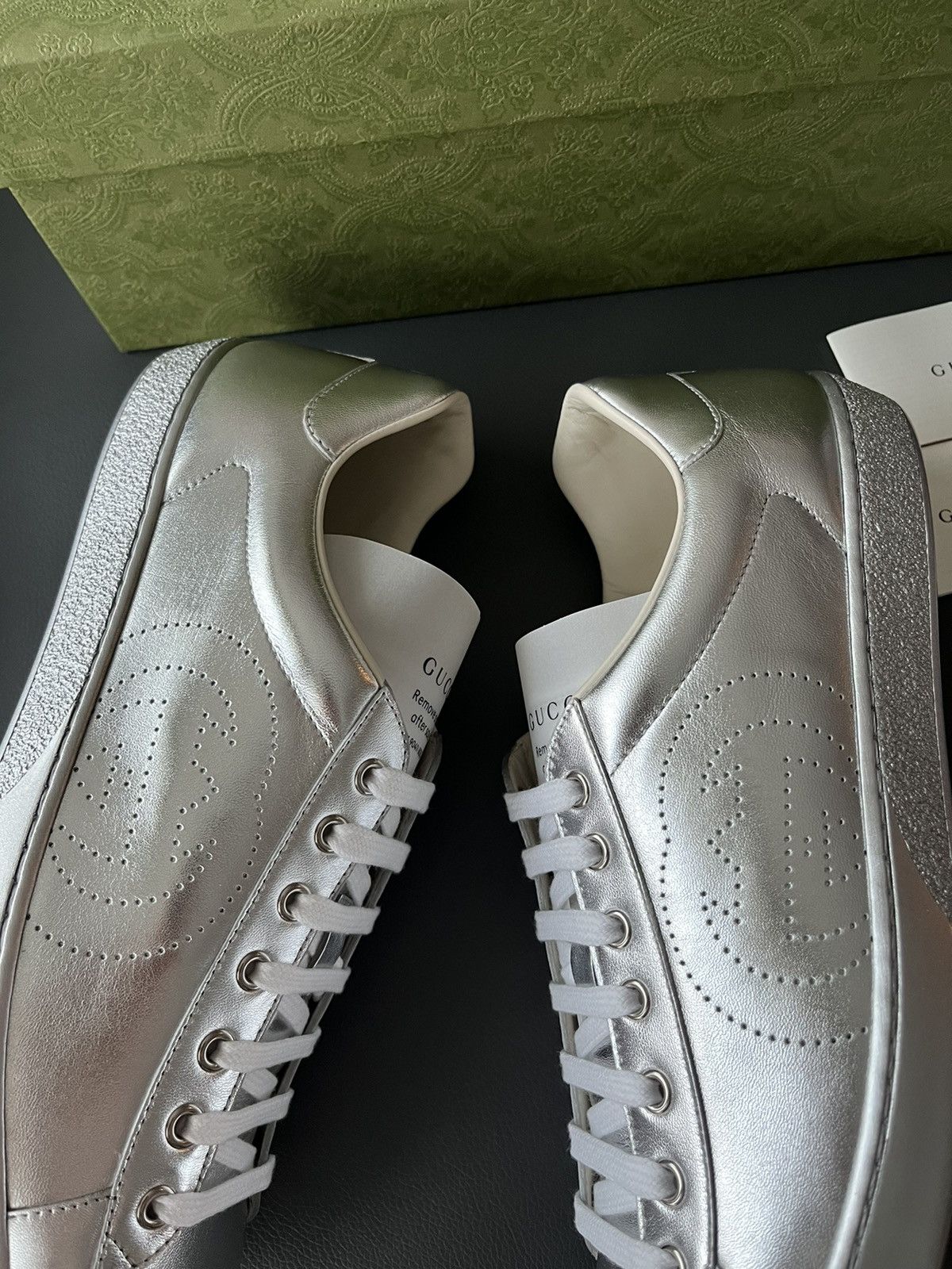 Gucci Runway Rare Brand New Iconic Gucci Logo Leather ACE Sneaker Size US 11 / EU 44 - 17 Thumbnail