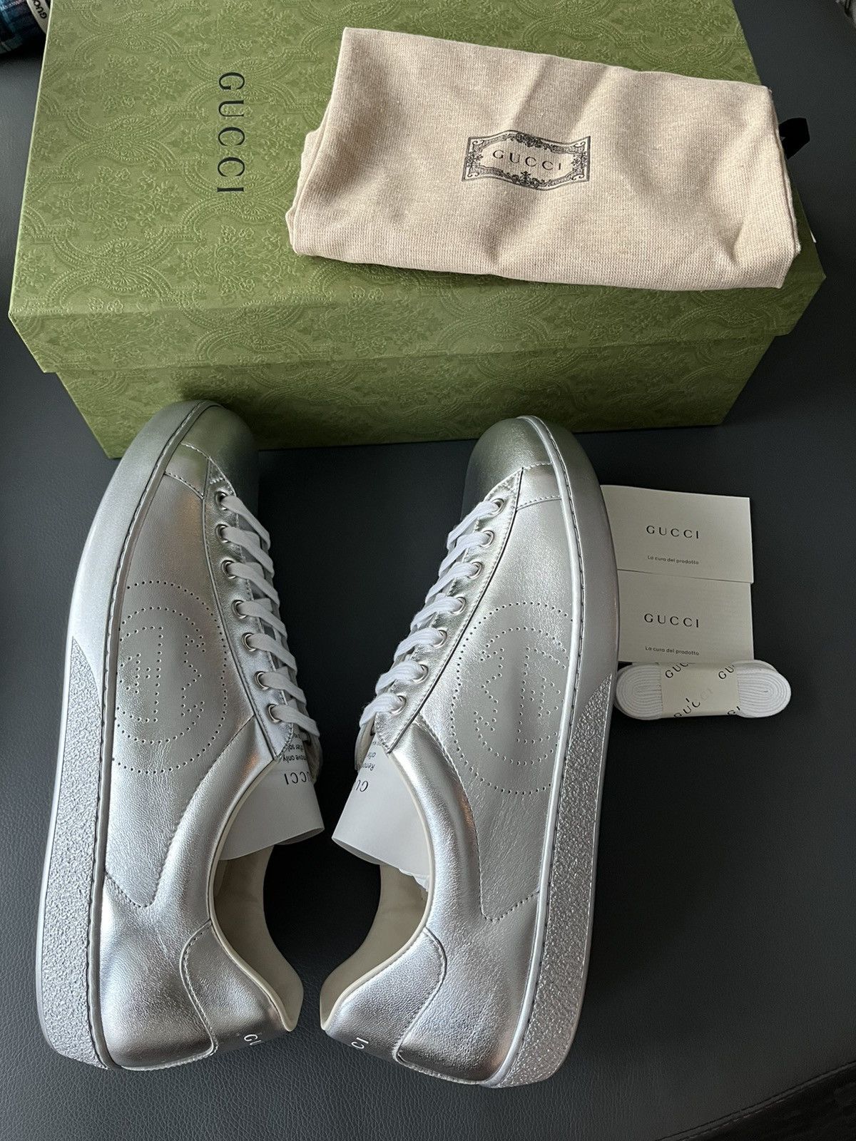 Gucci Runway Rare Brand New Iconic Gucci Logo Leather ACE Sneaker Size US 11 / EU 44 - 6 Thumbnail