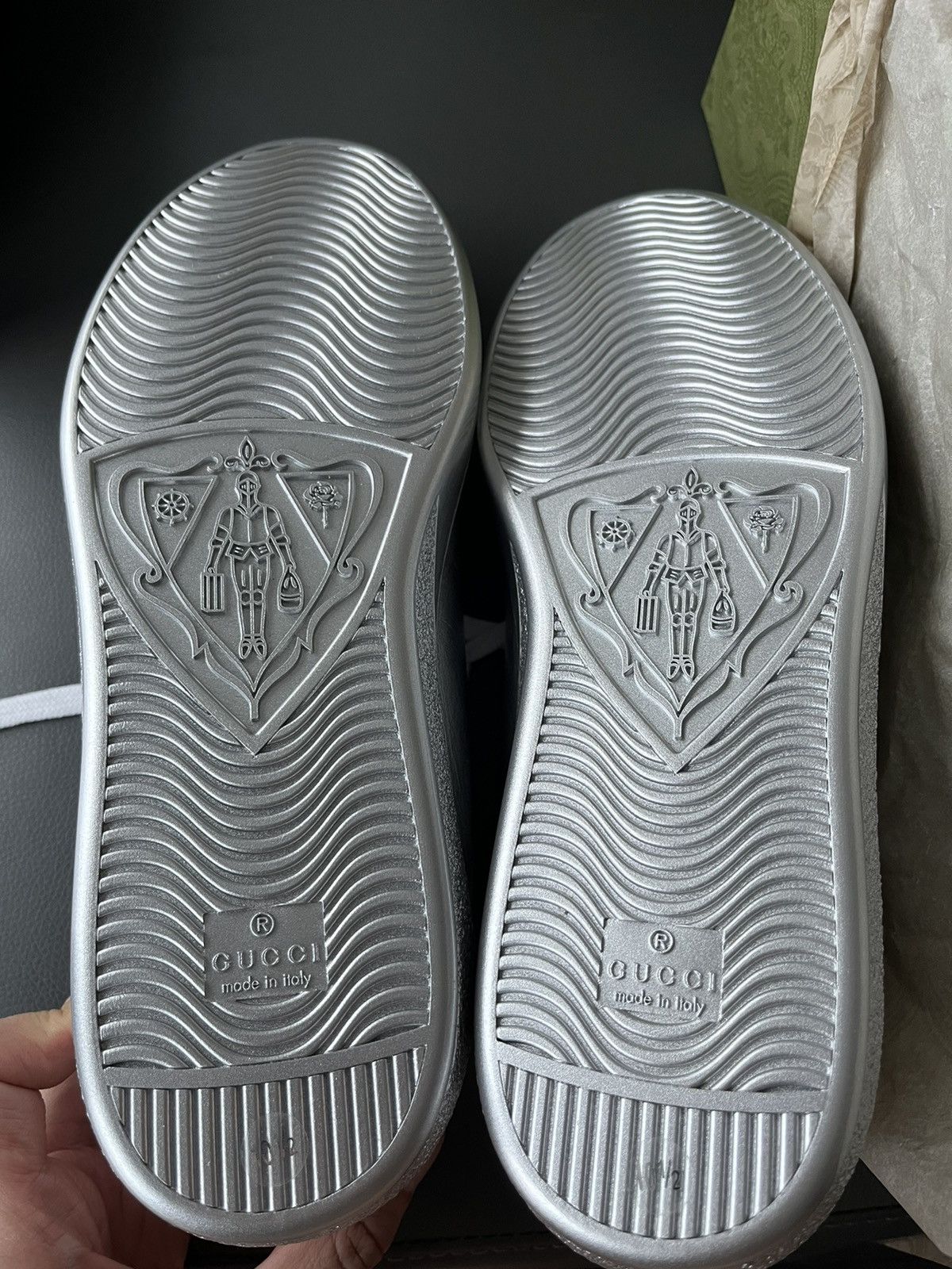 Gucci Runway Rare Brand New Iconic Gucci Logo Leather ACE Sneaker Size US 11 / EU 44 - 21 Thumbnail