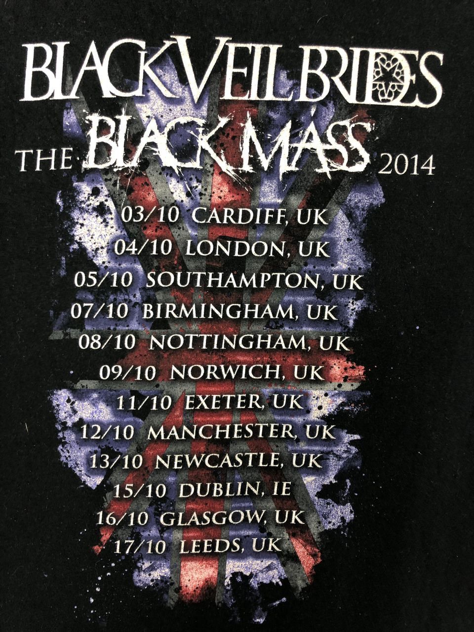 Band Tees Black veil brides tour 2014 tshirts vintage big logo size M Size US S / EU 44-46 / 1 - 6 Thumbnail