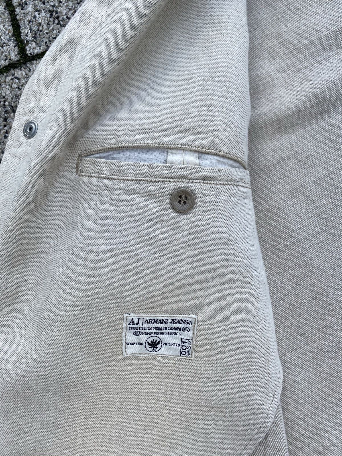 Vintage Armani Jeans made in Italy chore jacket Canapa hemp