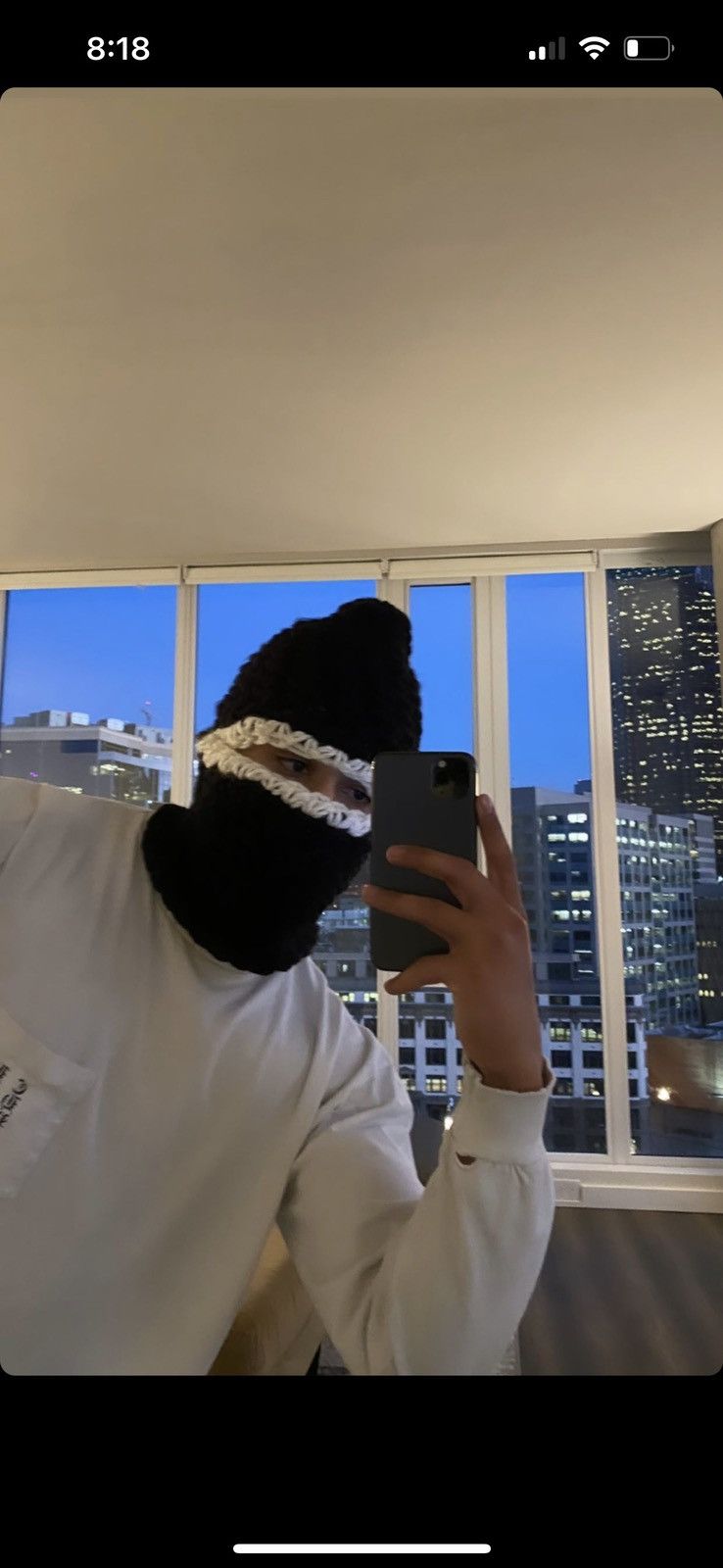 Handmade Black/white balaclava skimask vintage mask handmade crafted Size ONE SIZE - 7 Thumbnail