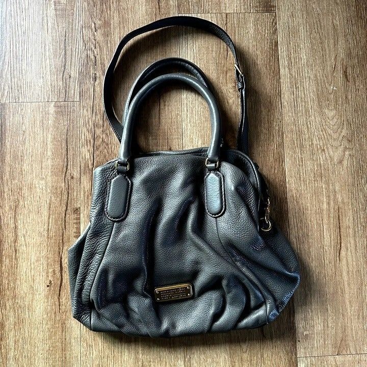 Marc by Marc Jacobs Q Fran Gray Aluminum Leather Bag