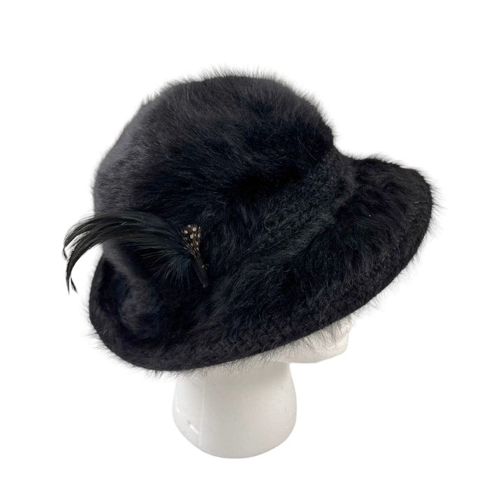 Kangol Kangol Design Cloche Hat Black Angora Fur Made in England | Grailed