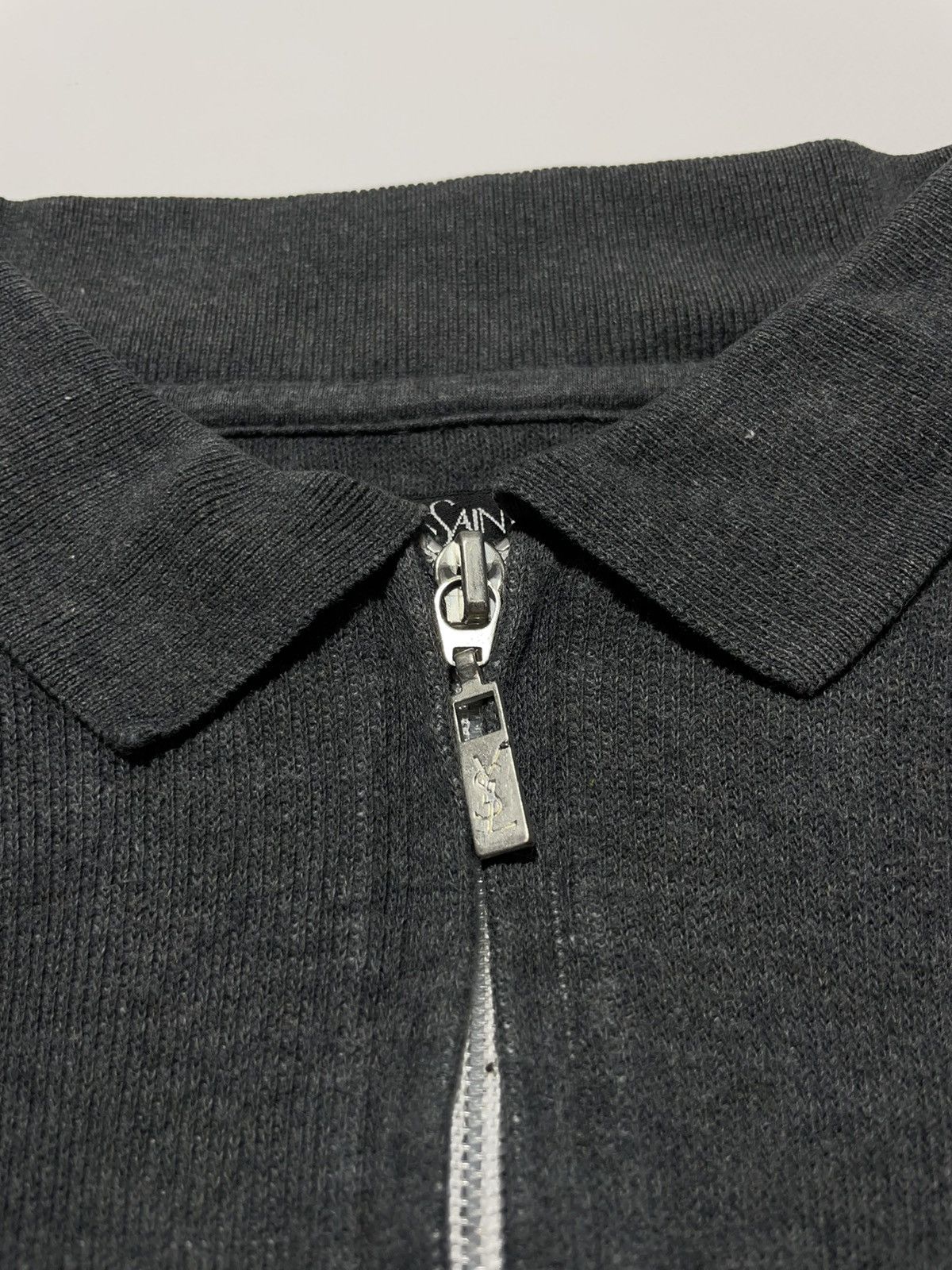 Vintage Yves Saint Laurent Zip Vintage Sweatshirt Size US L / EU 52-54 / 3 - 5 Thumbnail