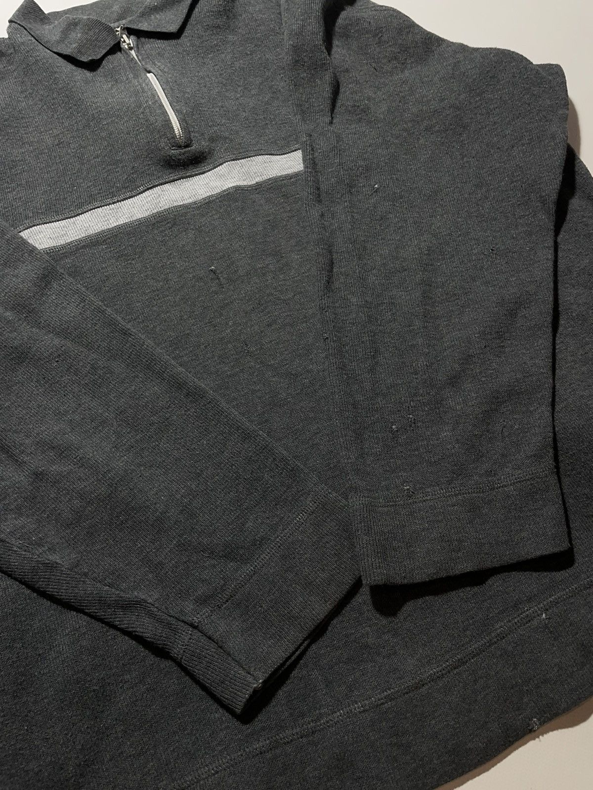 Vintage Yves Saint Laurent Zip Vintage Sweatshirt Size US L / EU 52-54 / 3 - 3 Thumbnail