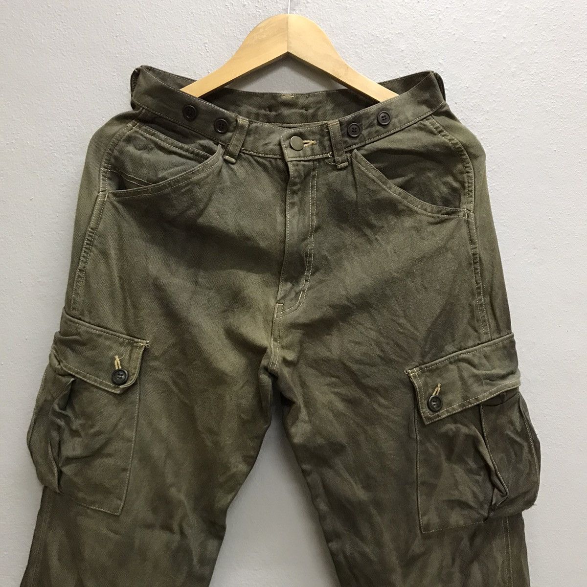 Japanese Brand UNBRANDED CARGO MULTIPOCKET PANTS Size US 26 / EU 42 - 4 Thumbnail