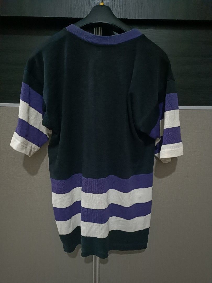 Mizuno Vintage 90s RunBird Mizuno Big Logo Stripe Tee Size US L / EU 52-54 / 3 - 5 Thumbnail
