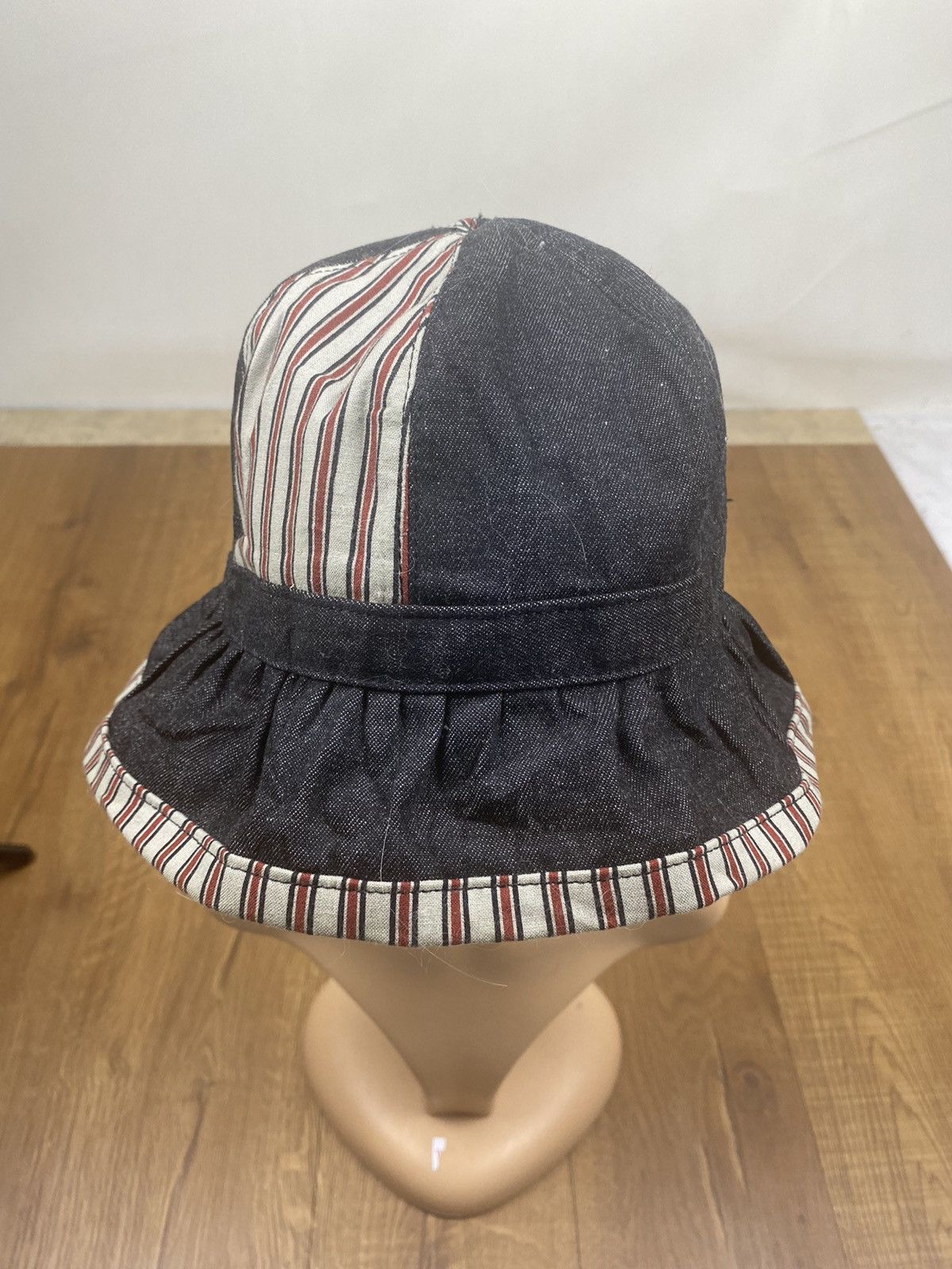 Vintage Vintage Denim Stripe Bucket Hat Size ONE SIZE - 4 Thumbnail