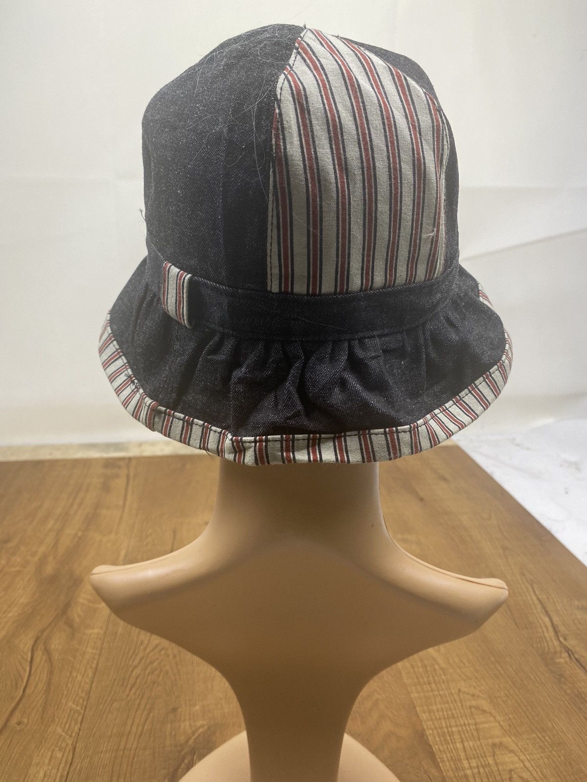 Vintage Vintage Denim Stripe Bucket Hat Size ONE SIZE - 3 Thumbnail