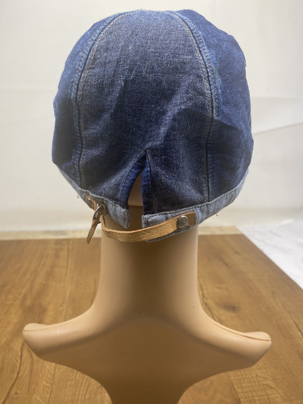 Vintage Vintage Denim Cycling Hat Size ONE SIZE - 3 Thumbnail