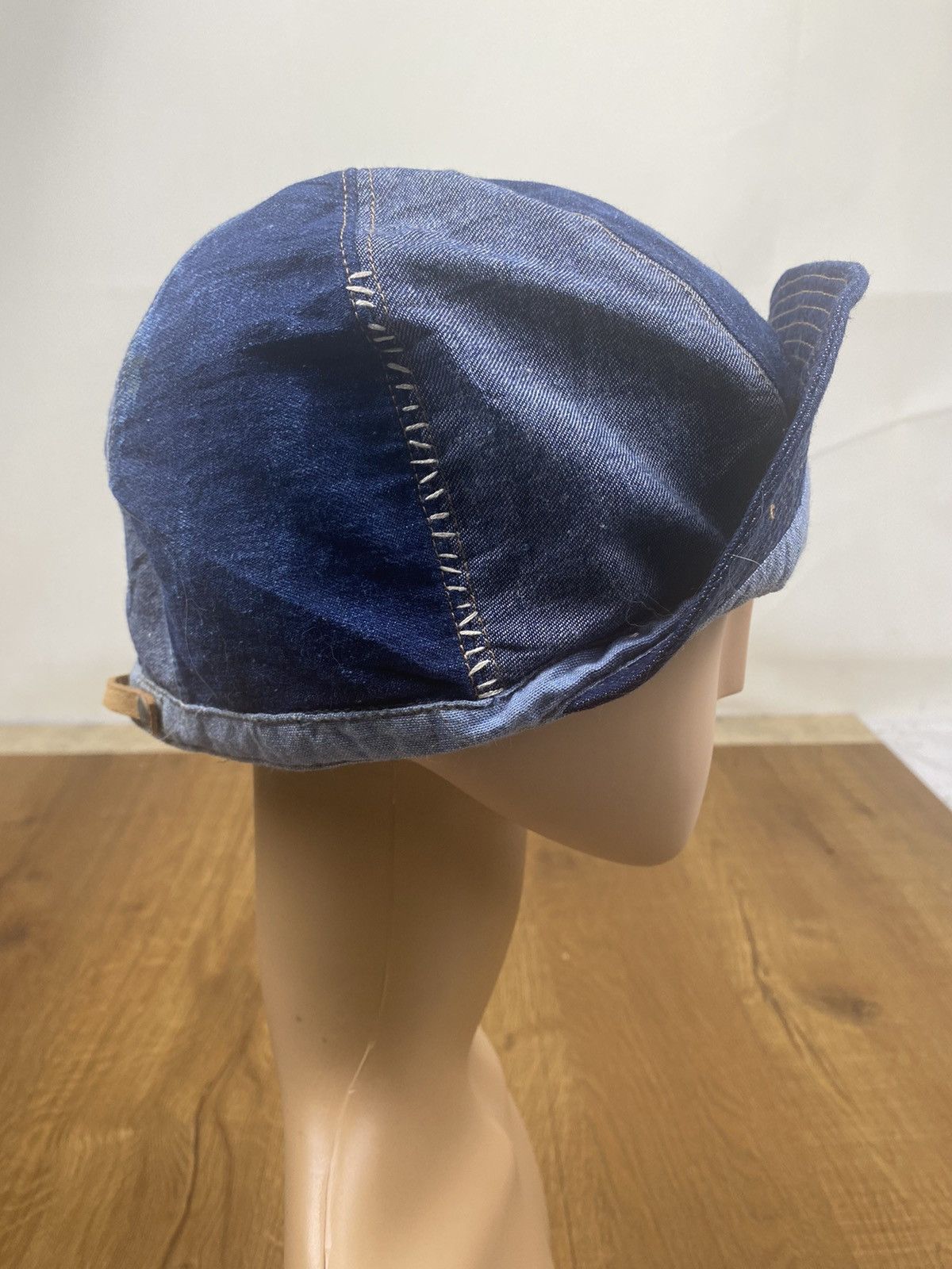 Vintage Vintage Denim Cycling Hat Size ONE SIZE - 2 Thumbnail
