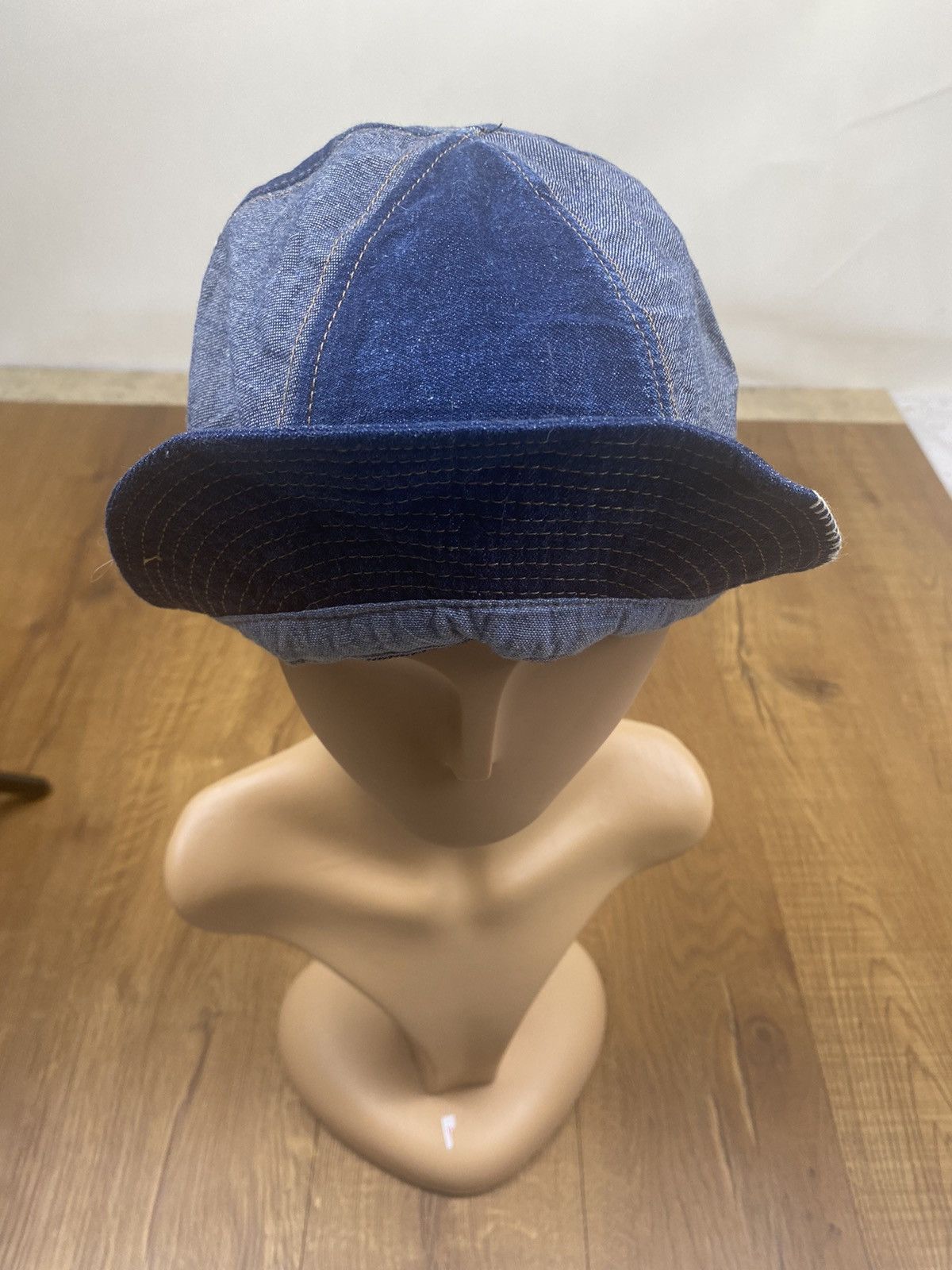 Vintage Vintage Denim Cycling Hat Size ONE SIZE - 1 Thumbnail