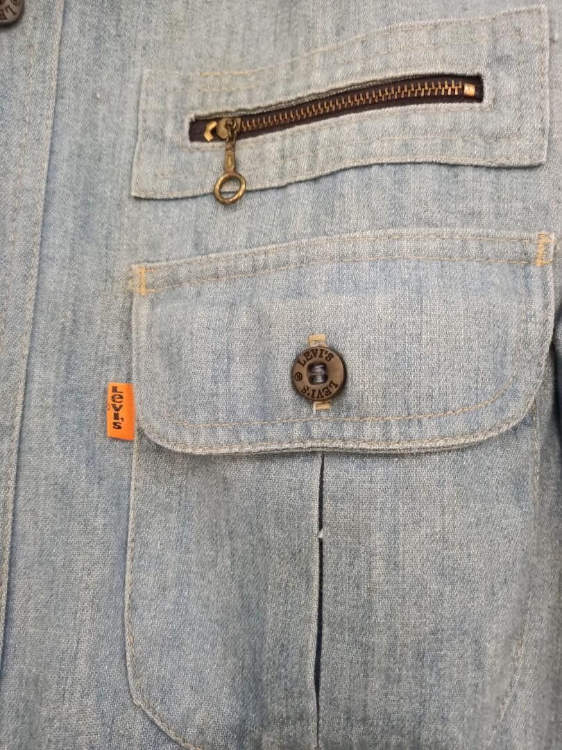 Levi's × Levi's Vintage Clothing × Vintage Vintage 70's Levi's Orange Tab Button-ups Shirt Size US L / EU 52-54 / 3 - 3 Thumbnail