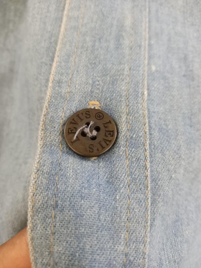 Levi's × Levi's Vintage Clothing × Vintage Vintage 70's Levi's Orange Tab Button-ups Shirt Size US L / EU 52-54 / 3 - 6 Thumbnail