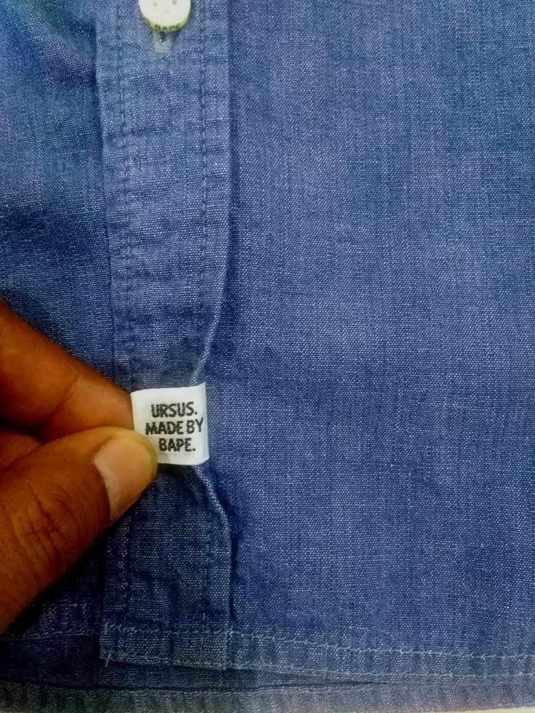 Bape Ursus Bape Japan Selvedge Chambray Work Shirt S Size US S / EU 44-46 / 1 - 6 Thumbnail
