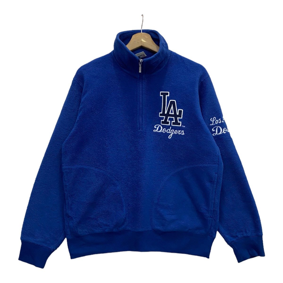 MLB VINTAGE MLB LA DODGERS FLEECE SWEATER HALF ZIP Size US M / EU 48-50 / 2 - 1 Thumbnail