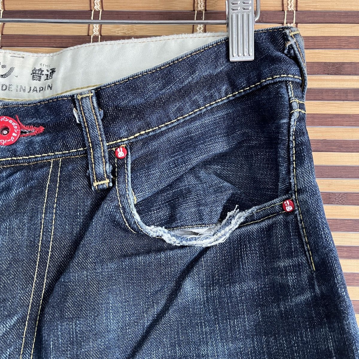 Indigo × Japanese Brand Distressed Redline Selvedge Indigo Cune Made In Japan Denim Size US 32 / EU 48 - 5 Thumbnail