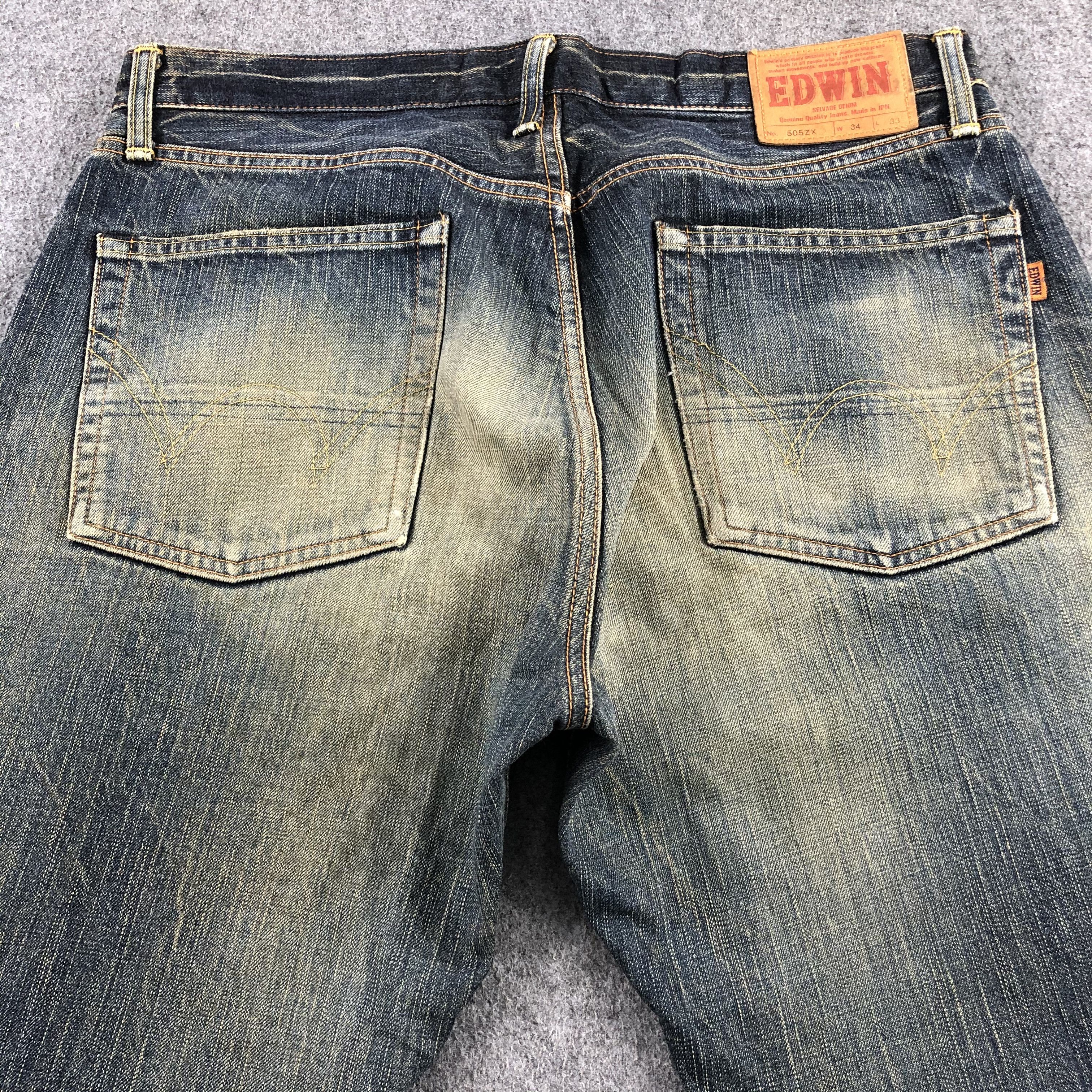 Edwin × Vintage Vintage Rusty Mud Wash Edwin Redline Jeans-J1843 Size US 36 / EU 52 - 4 Thumbnail