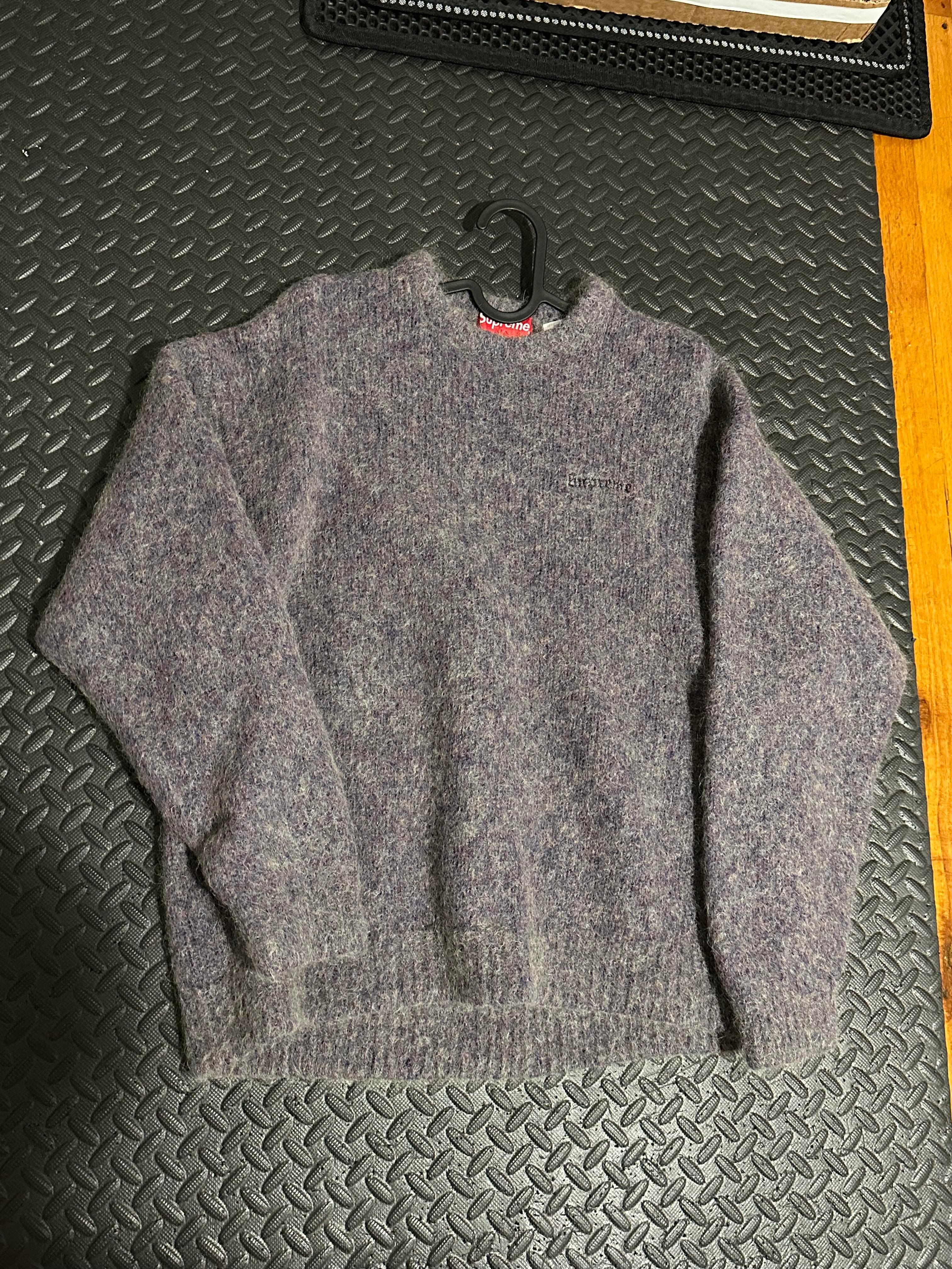 Supreme Supreme Mohair Sweater Purple Melange | Grailed