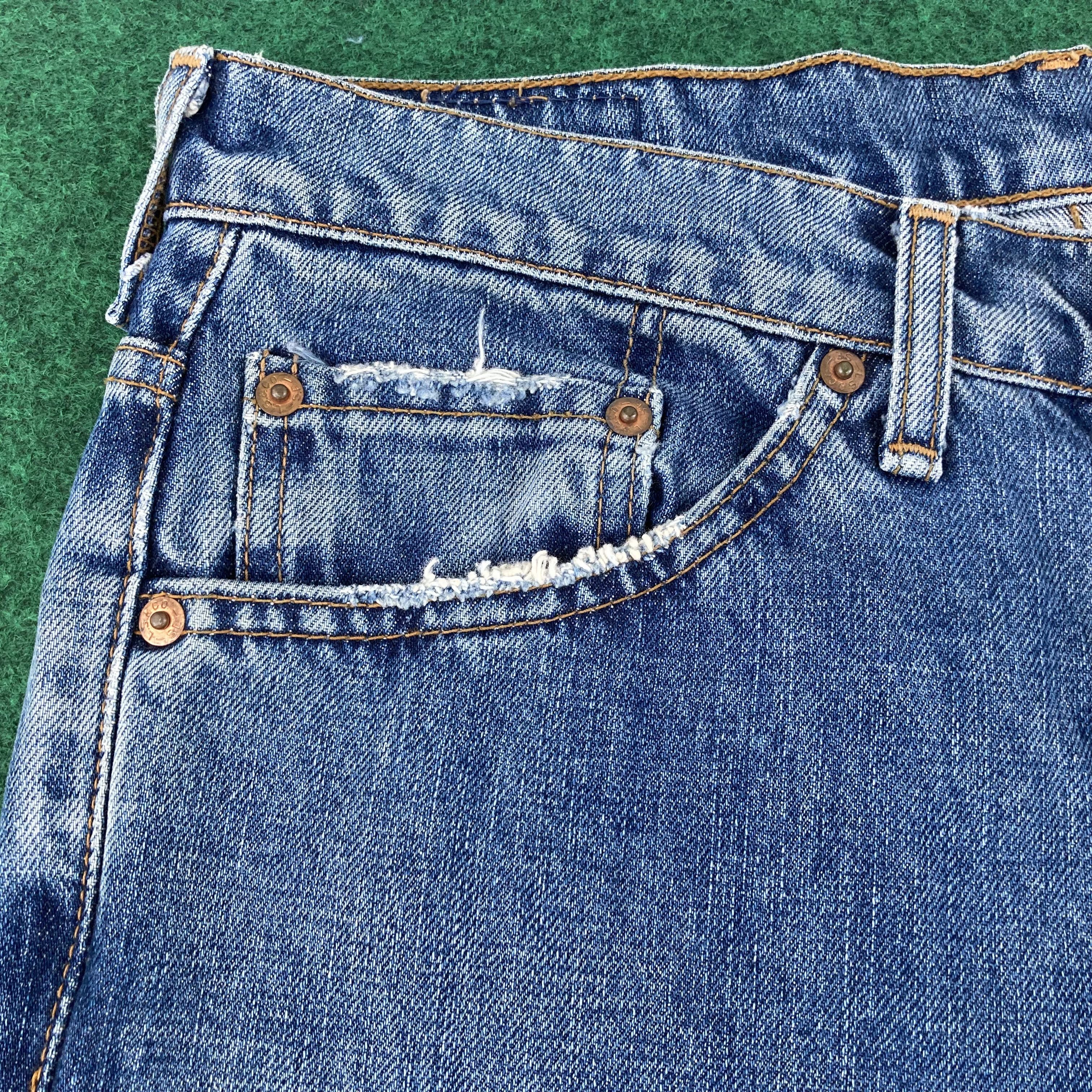 Levi's × Vintage Vtg Levis 517 Denim 90s Bootcut 32 Flared Punk Style Jean Size US 32 / EU 48 - 4 Thumbnail