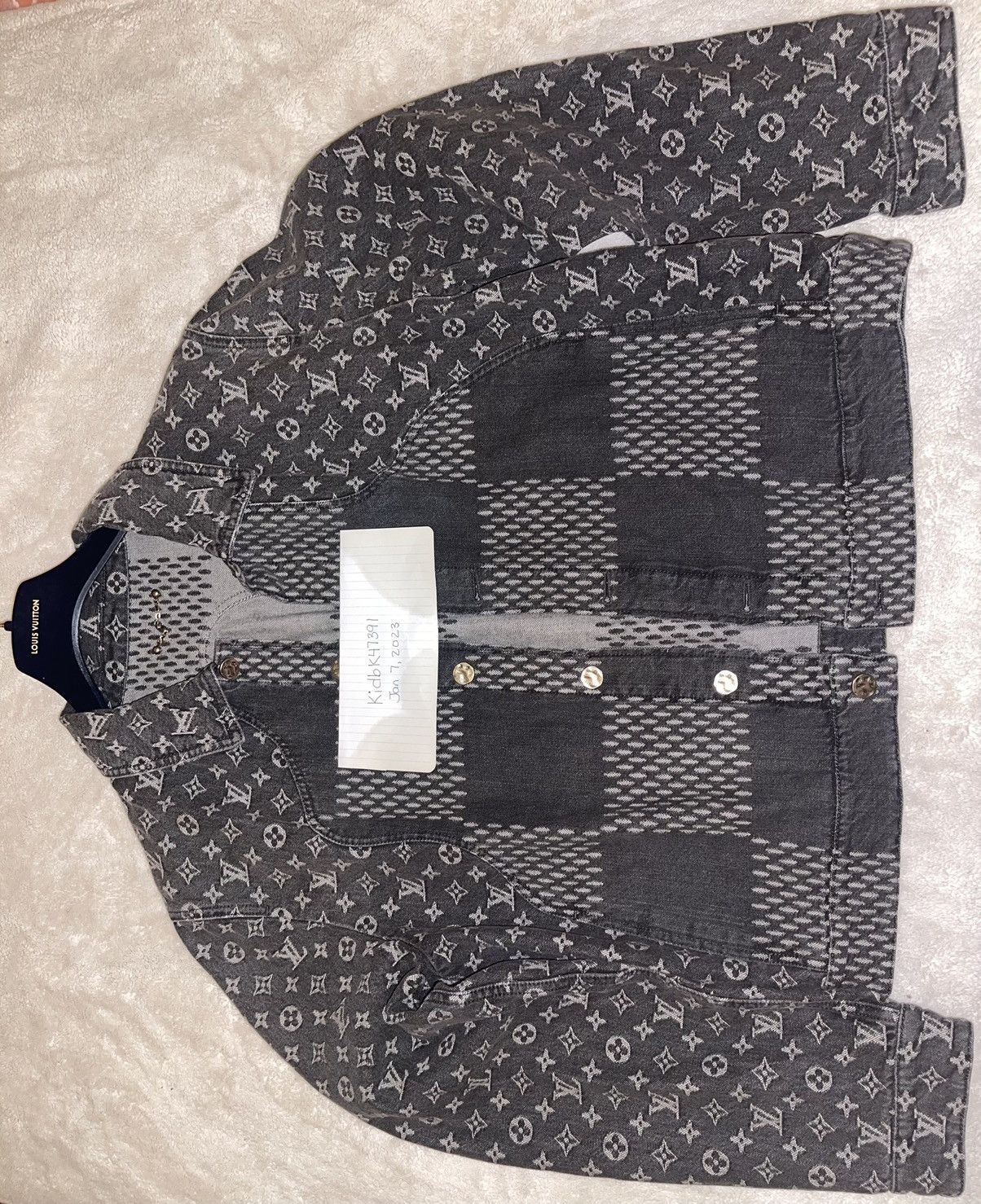 Louis Vuitton x Nigo Giant Damier Waves Denim Jacket