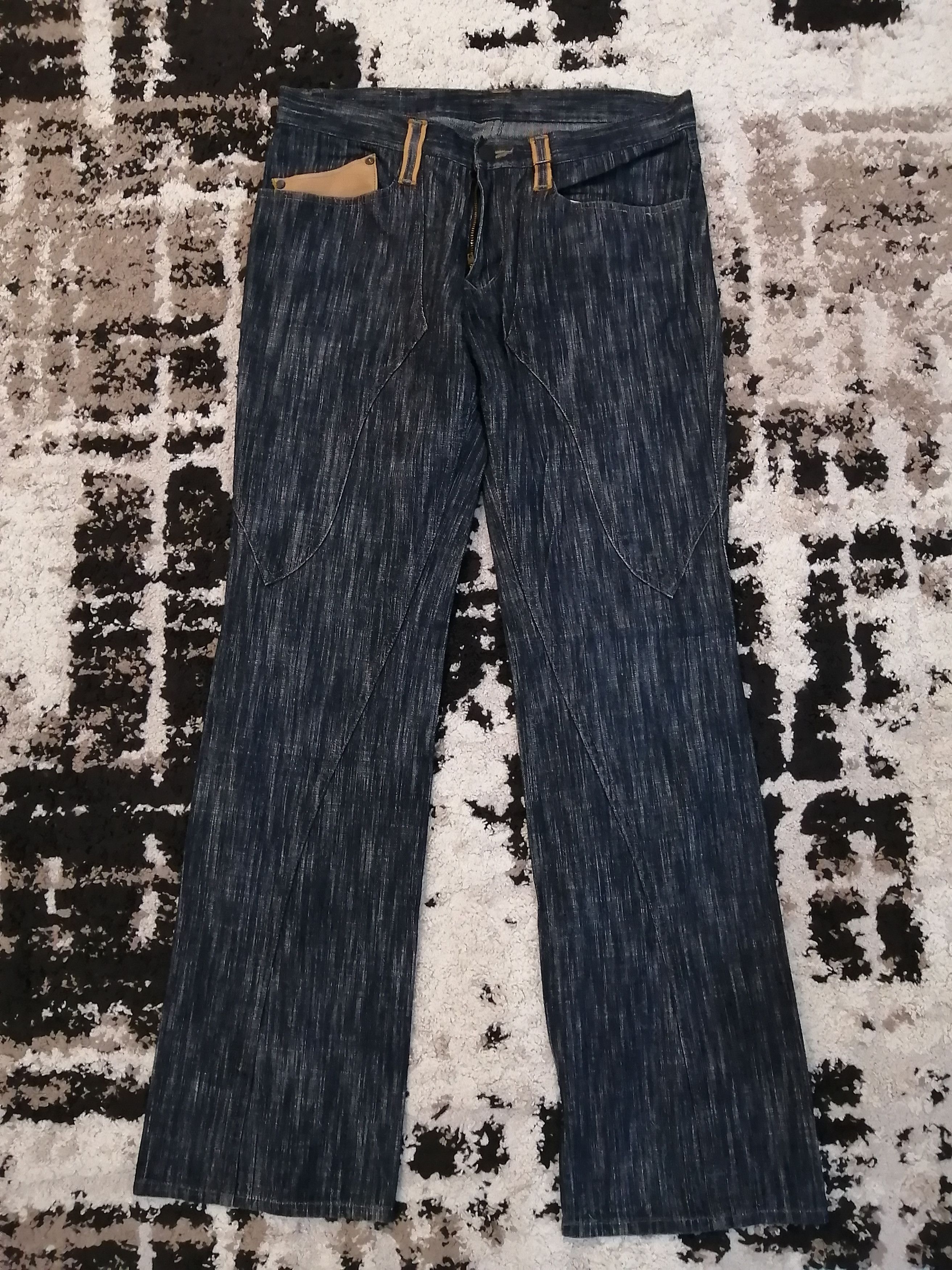 Nicole Club Japanese Nicole Club For Men Leather+Denim Jeans Size US 32 / EU 48 - 20 Thumbnail