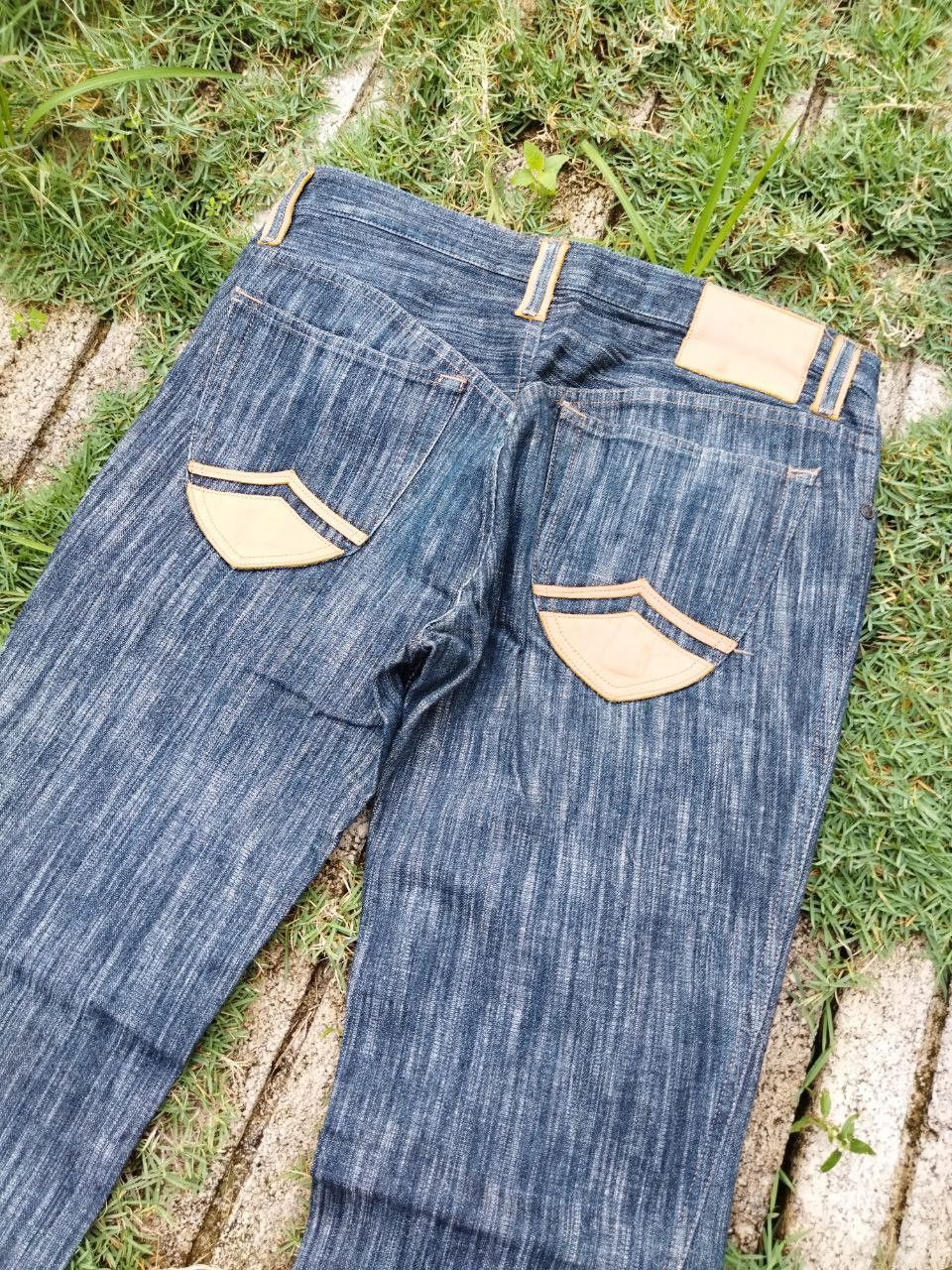Nicole Club Japanese Nicole Club For Men Leather+Denim Jeans Size US 32 / EU 48 - 9 Thumbnail
