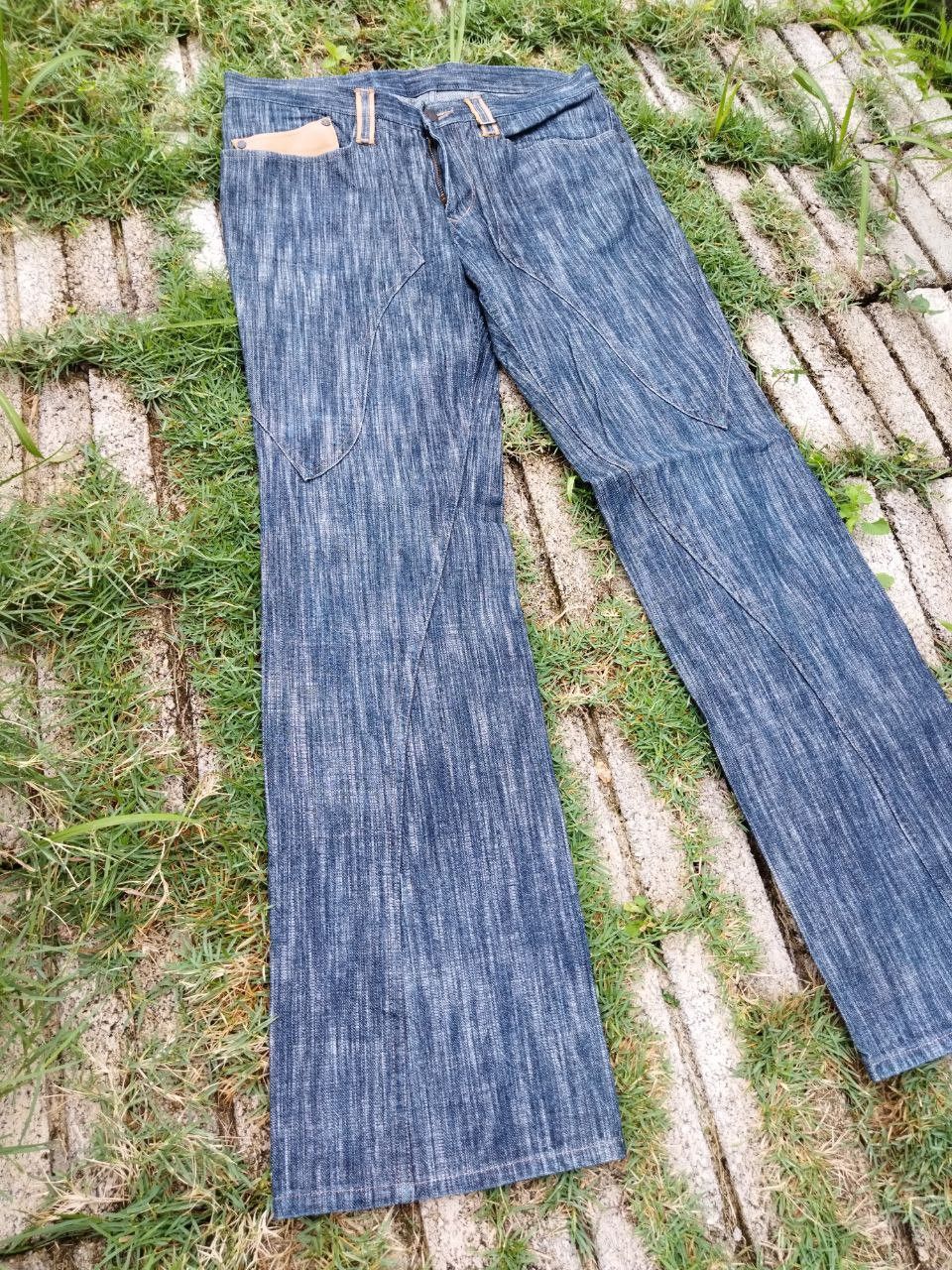 Nicole Club Japanese Nicole Club For Men Leather+Denim Jeans Size US 32 / EU 48 - 3 Thumbnail
