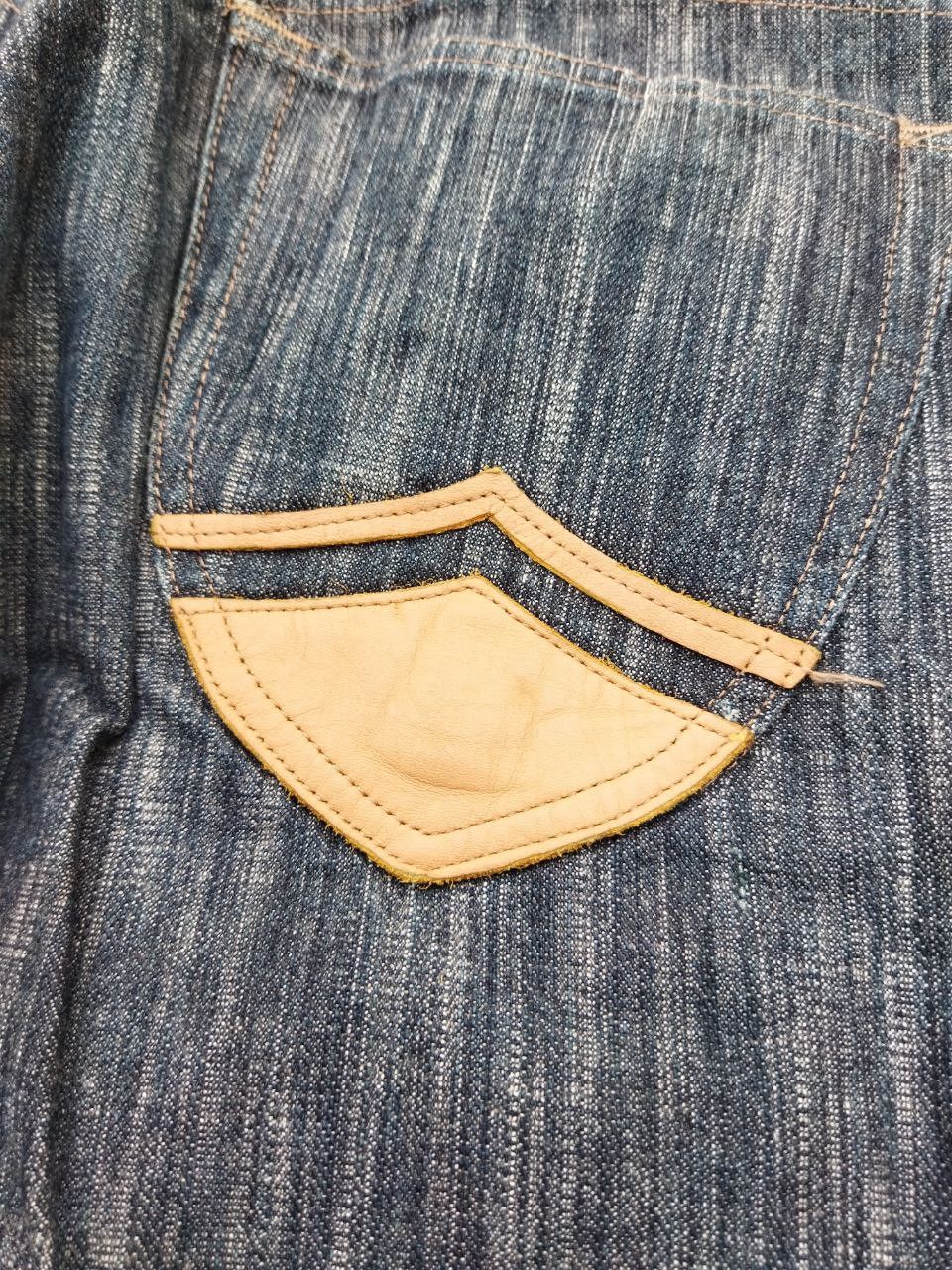 Nicole Club Japanese Nicole Club For Men Leather+Denim Jeans Size US 32 / EU 48 - 10 Thumbnail