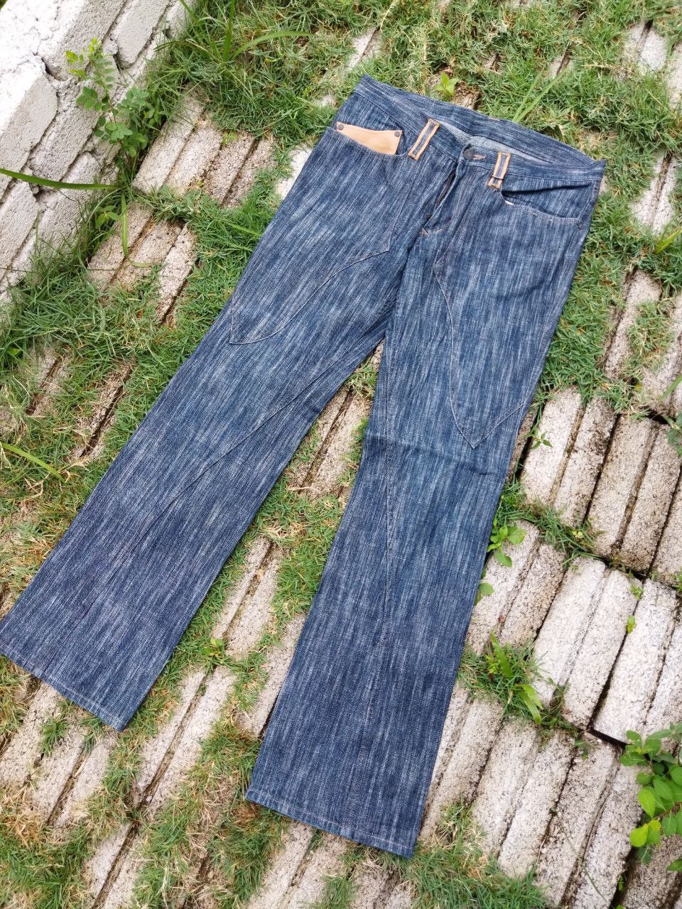 Nicole Club Japanese Nicole Club For Men Leather+Denim Jeans Size US 32 / EU 48 - 2 Thumbnail