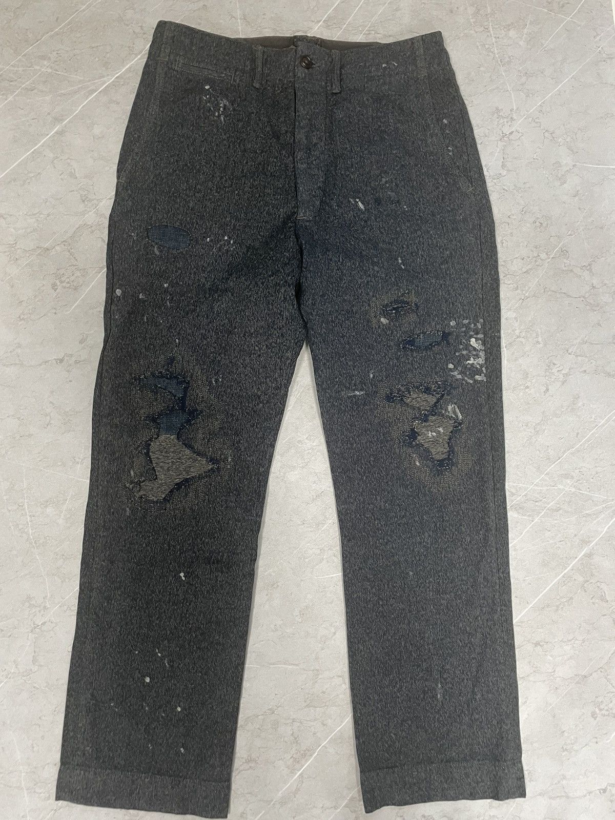 RRL Ralph Lauren RRL repaired jaspe Field chino 32 | Grailed 