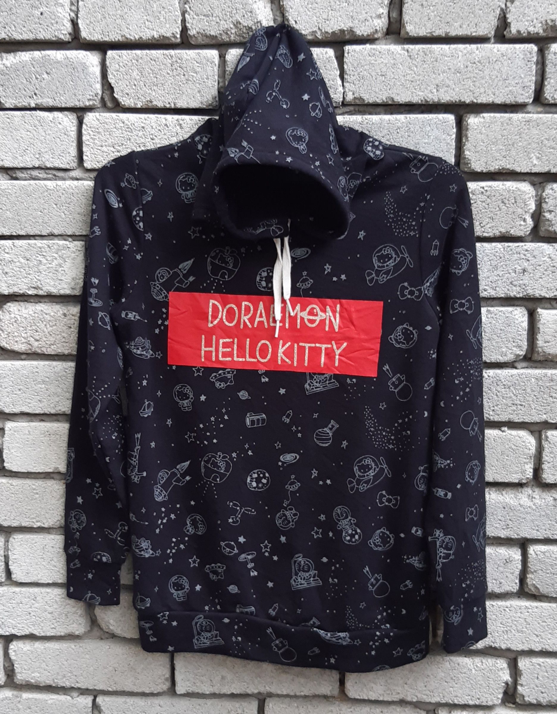 Anime × Cartoon Network × Japanese Brand Rare!!! Hello Kitty x Doraemon full print hoodie Size US M / EU 48-50 / 2 - 7 Thumbnail