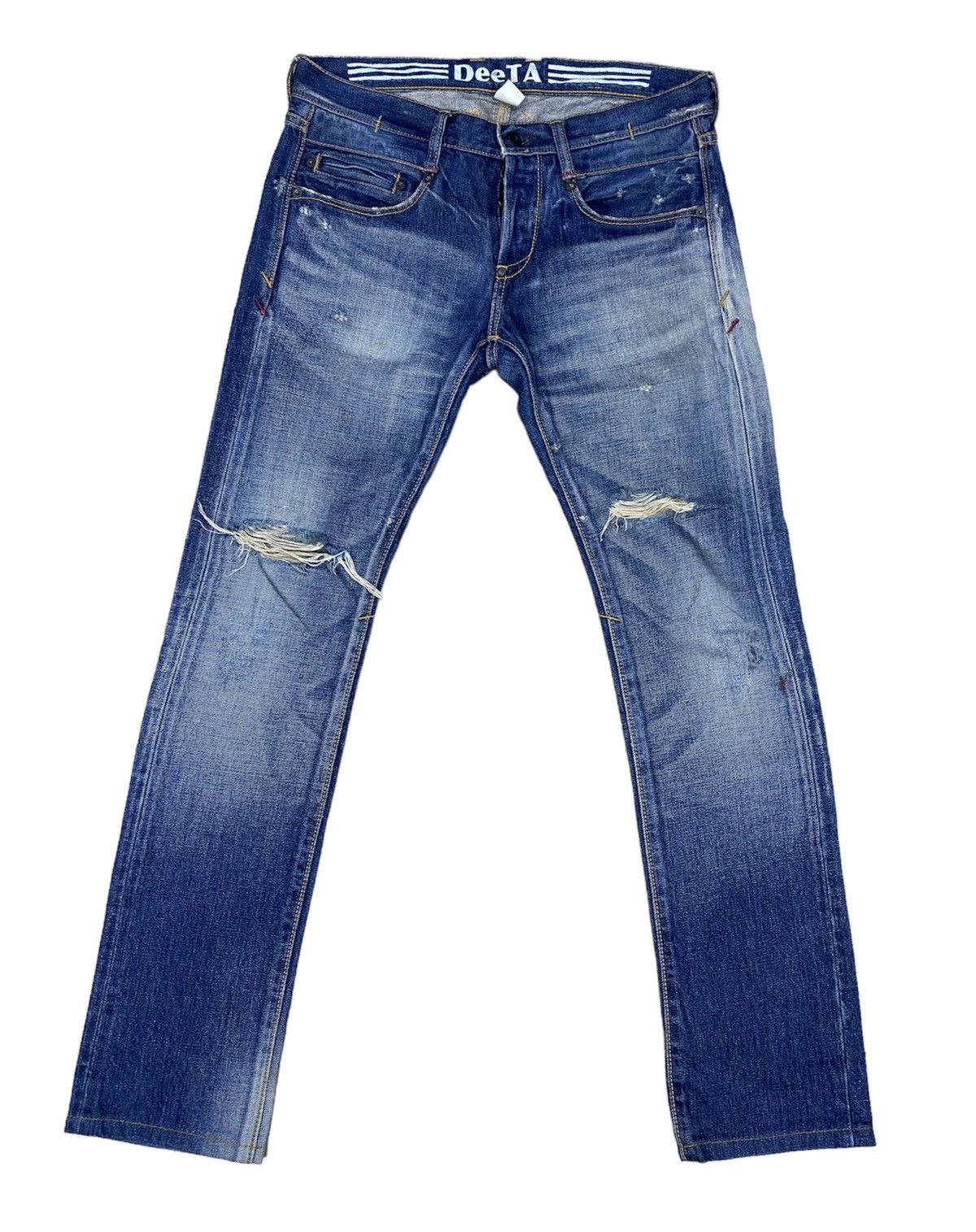 size 32 deeta japanese brand redline jeans distressed