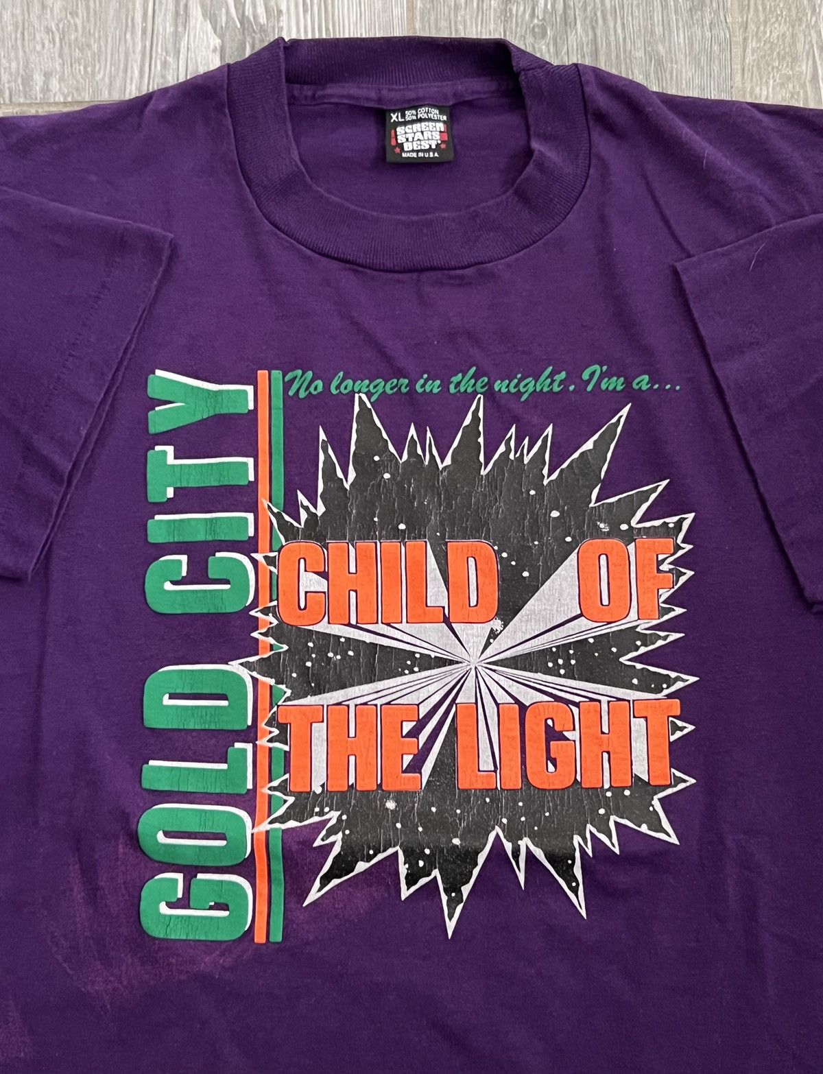 Vintage 1994 Single Stitch Child Of The Light Purple Vintage Tee Size US XL / EU 56 / 4 - 1 Thumbnail