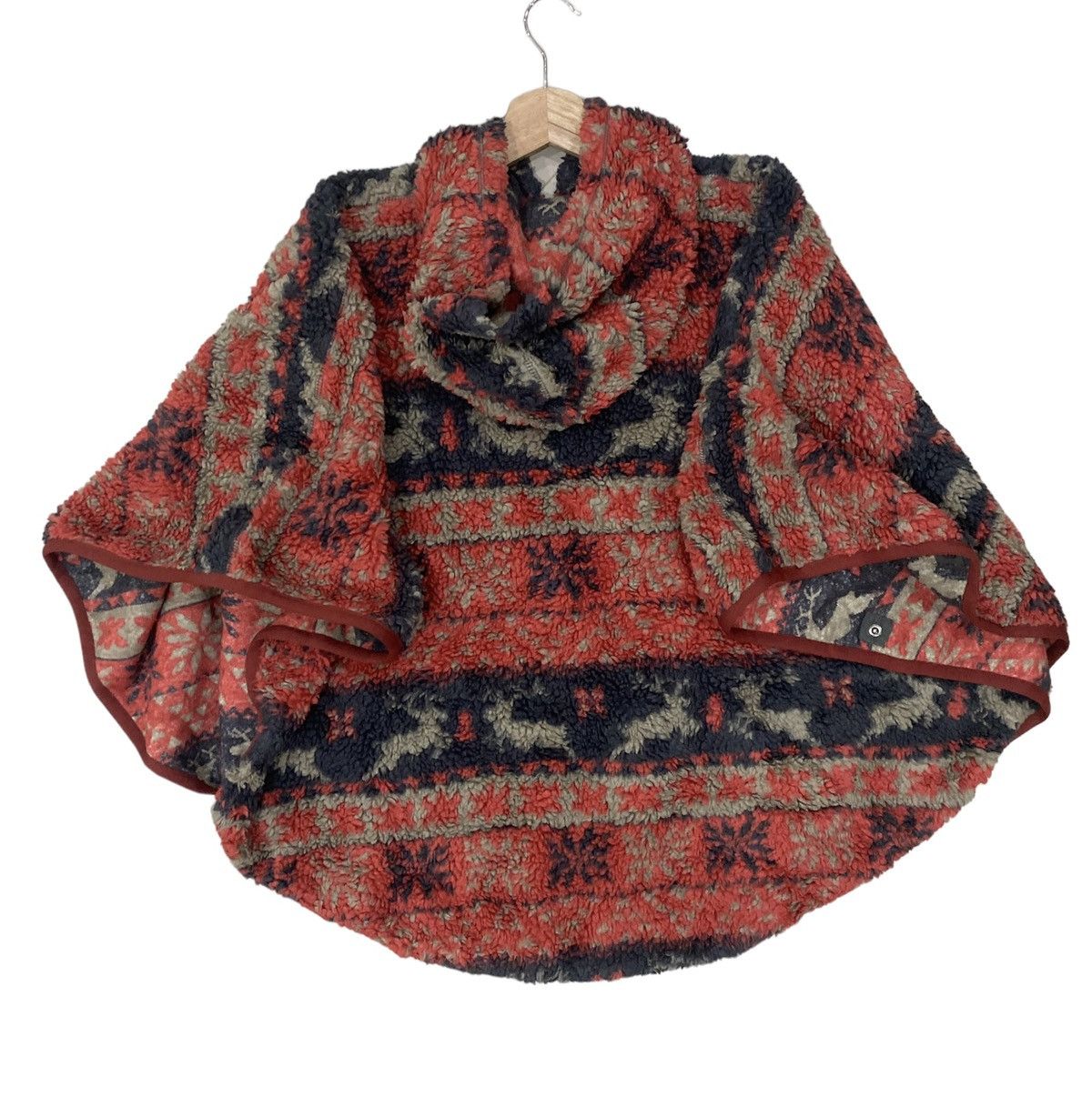 Native 🌟 MANASTASH DEER PRINTS WOOL PONCHOS HOODIE Size US M / EU 48-50 / 2 - 9 Thumbnail