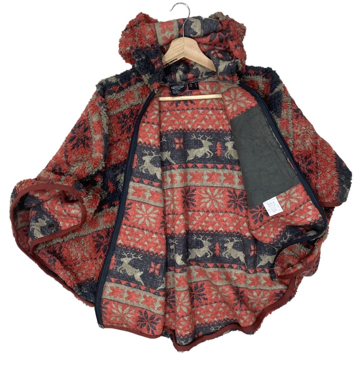 Native 🌟 MANASTASH DEER PRINTS WOOL PONCHOS HOODIE Size US M / EU 48-50 / 2 - 2 Thumbnail