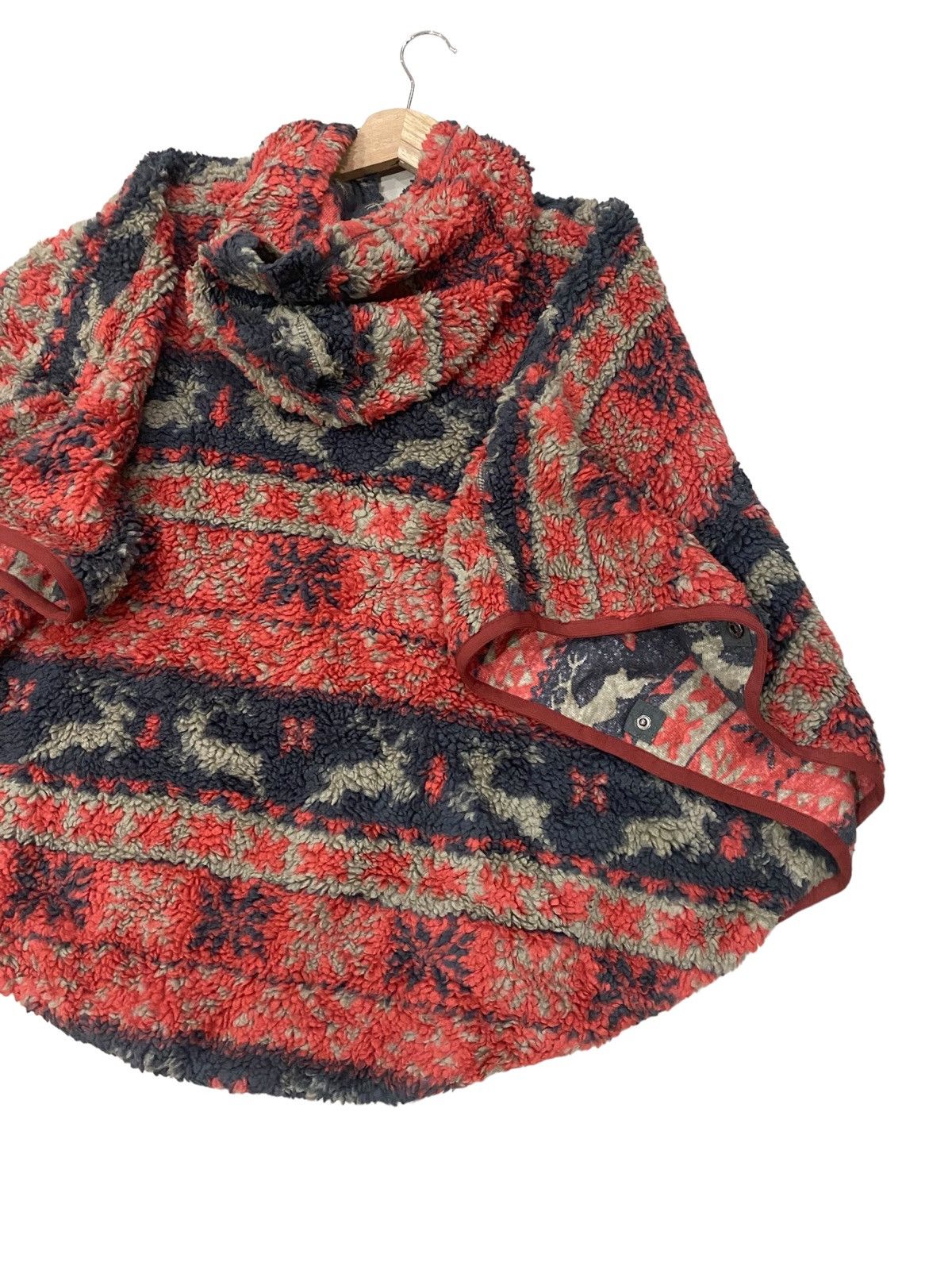 Native 🌟 MANASTASH DEER PRINTS WOOL PONCHOS HOODIE Size US M / EU 48-50 / 2 - 11 Thumbnail