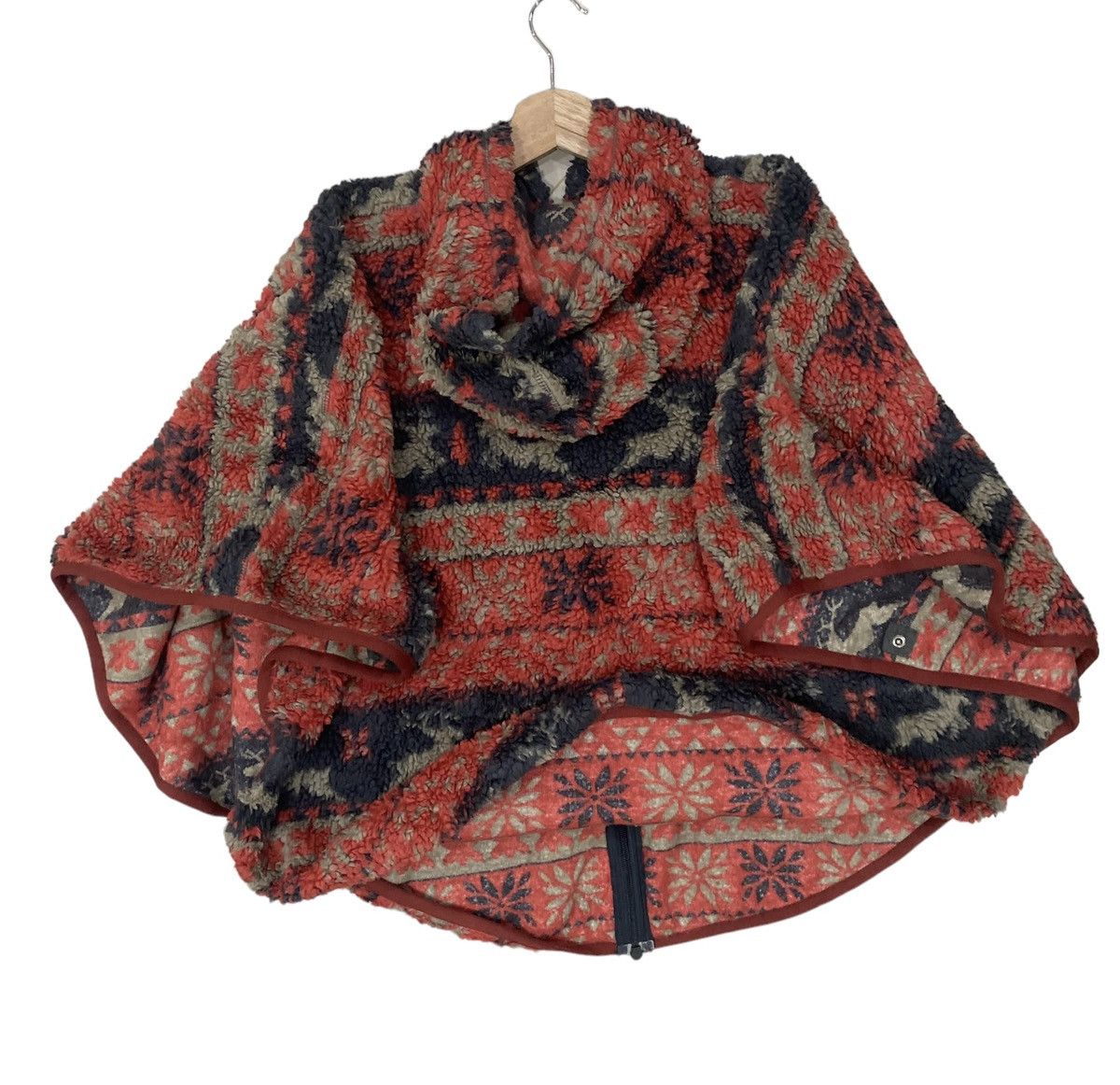 Native 🌟 MANASTASH DEER PRINTS WOOL PONCHOS HOODIE Size US M / EU 48-50 / 2 - 10 Thumbnail