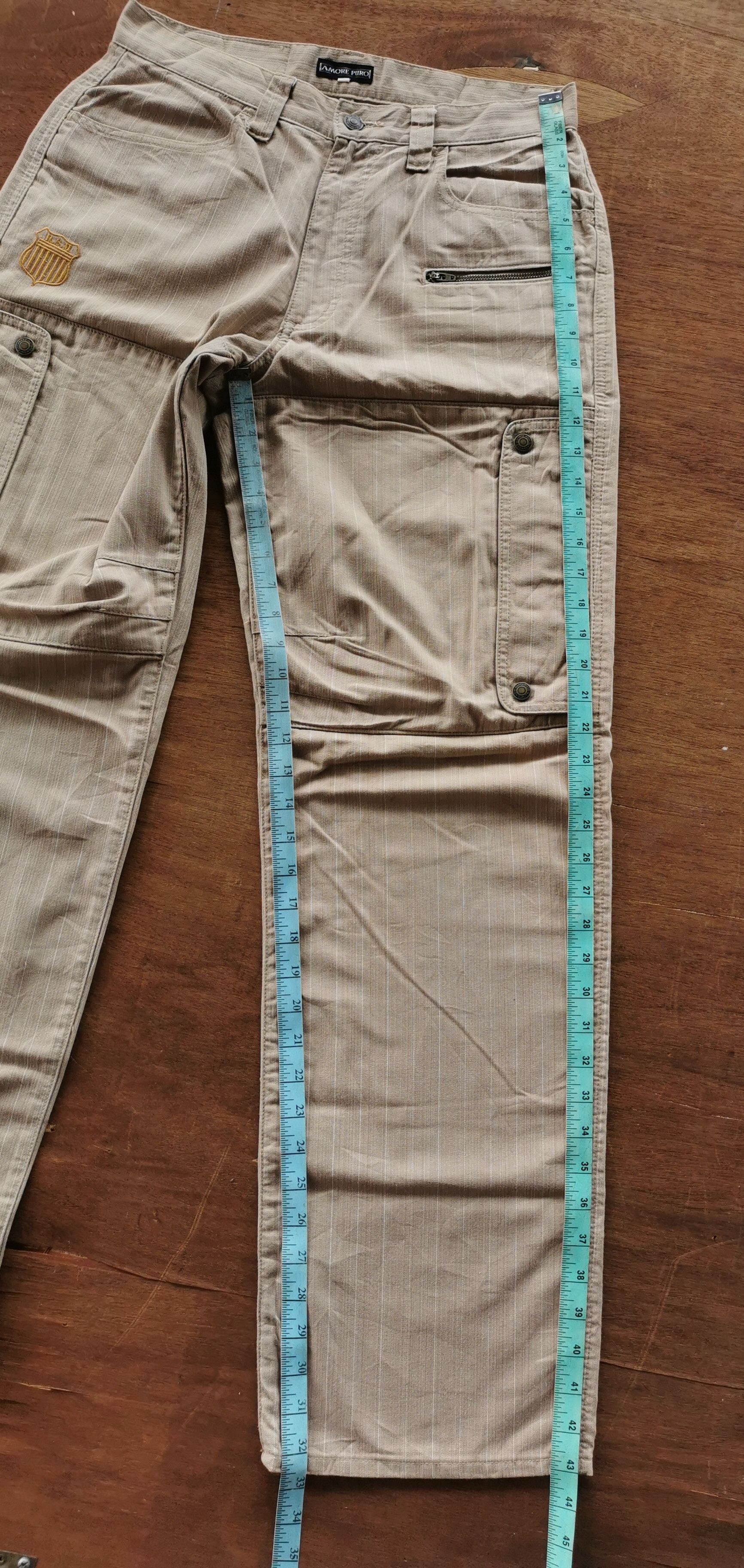 Japanese Brand Vintage Amore Puro Japan Striped Cargo Pants Size US 31 - 10 Thumbnail