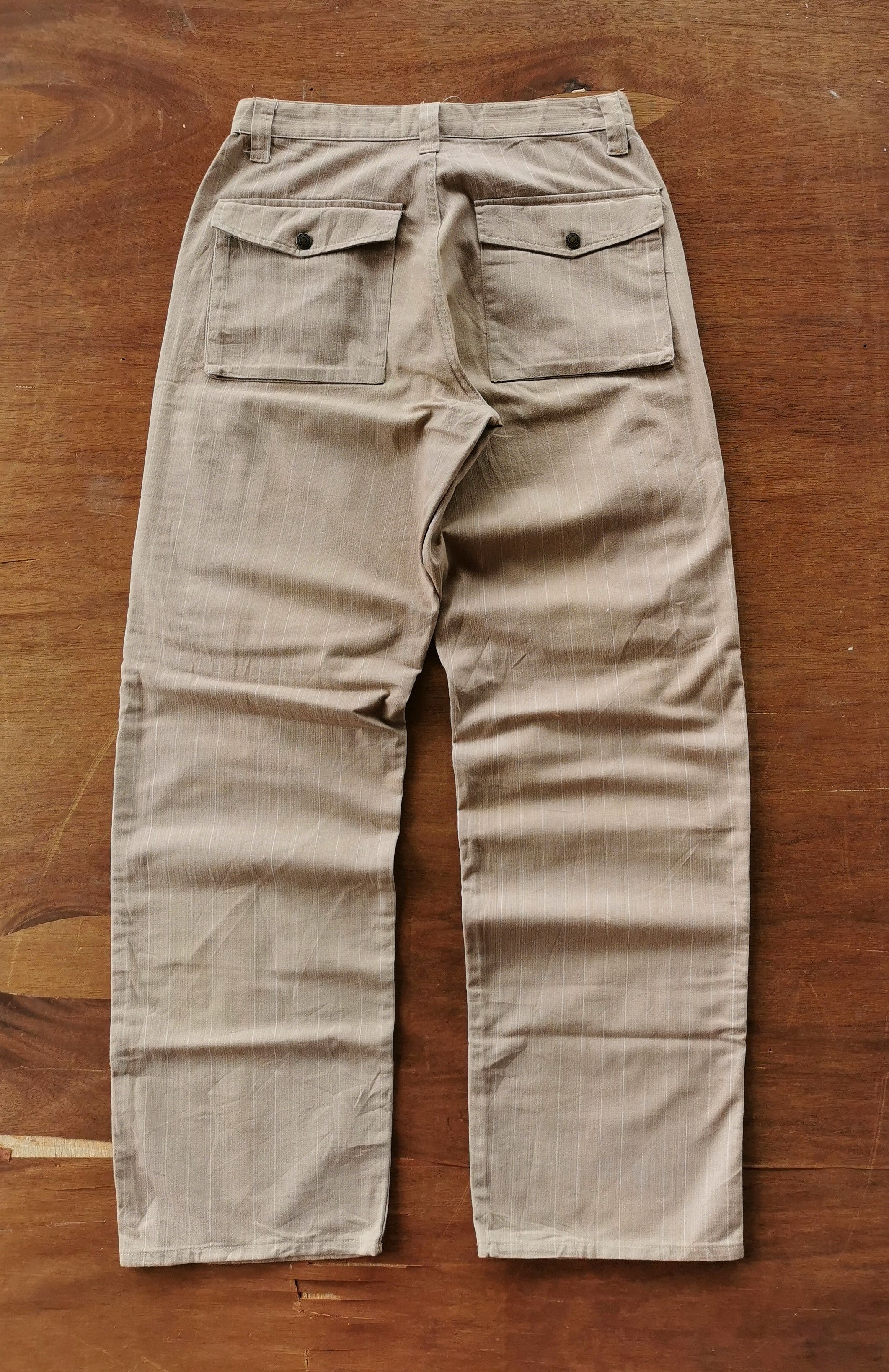 Japanese Brand Vintage Amore Puro Japan Striped Cargo Pants Size US 31 - 5 Thumbnail