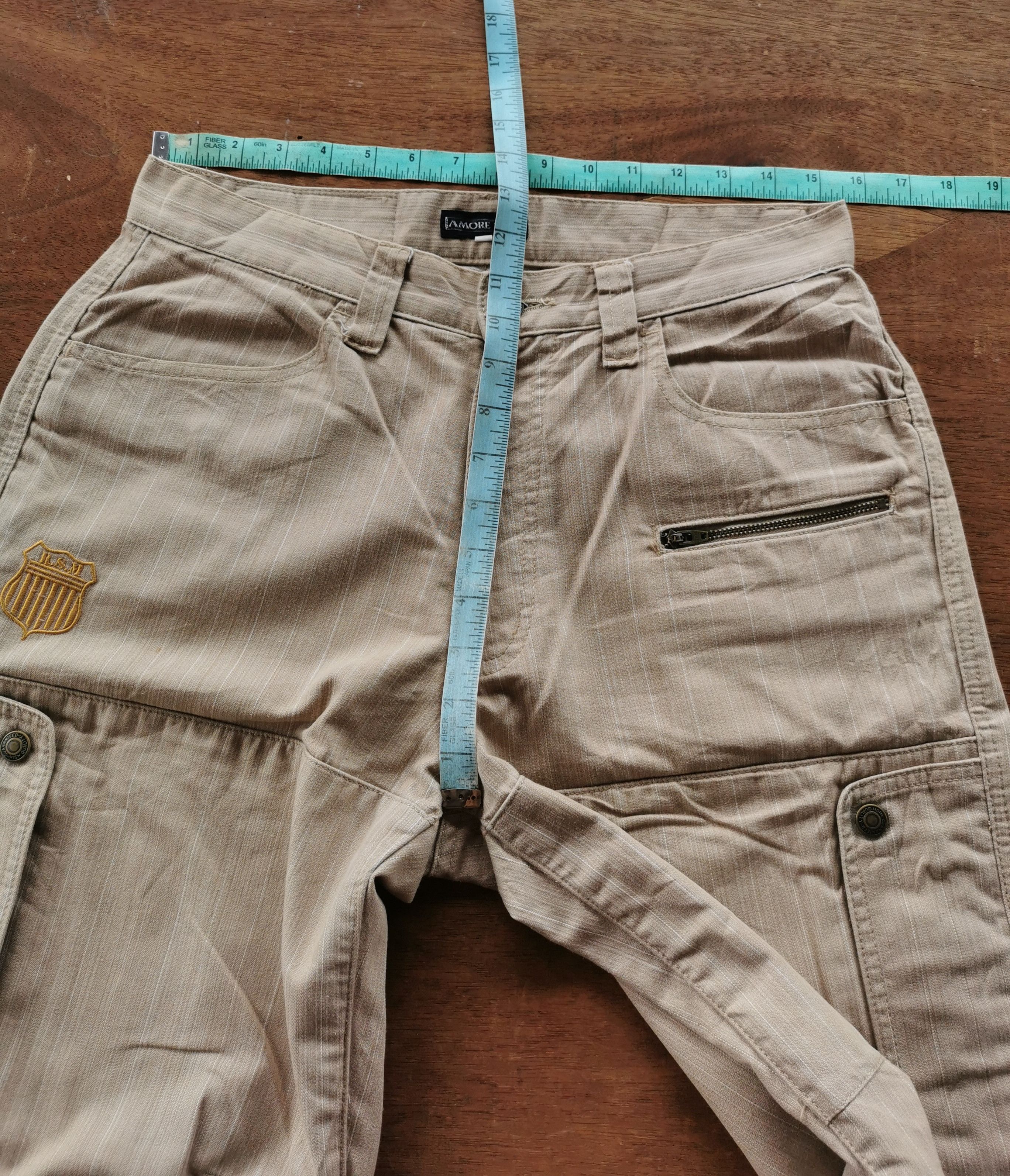 Japanese Brand Vintage Amore Puro Japan Striped Cargo Pants Size US 31 - 8 Thumbnail