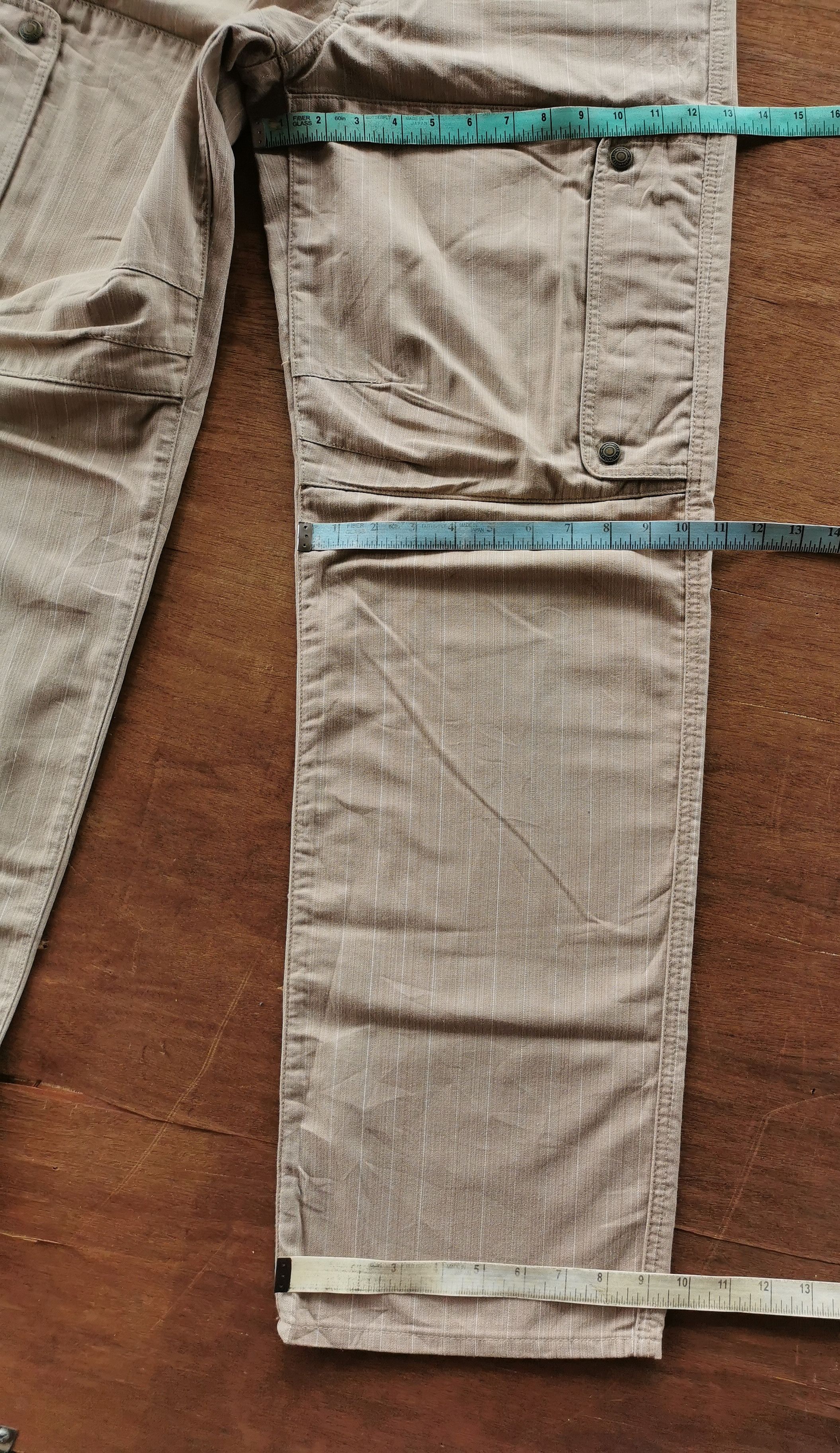 Japanese Brand Vintage Amore Puro Japan Striped Cargo Pants Size US 31 - 9 Thumbnail