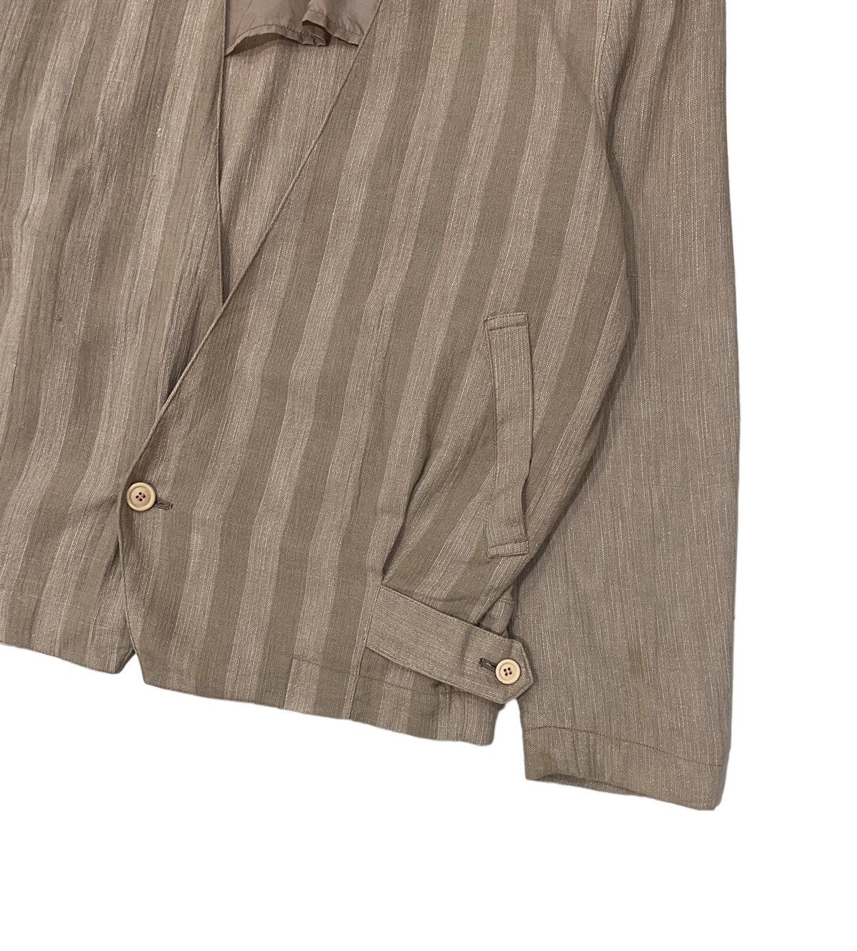 Issey Miyake ICONIC🔥80’s ISSEY MIYAKE MEN STRIPES SINGLE BUTTON JACKET Size US M / EU 48-50 / 2 - 8 Thumbnail