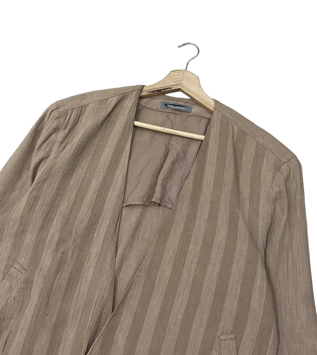 Issey Miyake ICONIC🔥80’s ISSEY MIYAKE MEN STRIPES SINGLE BUTTON JACKET Size US M / EU 48-50 / 2 - 7 Thumbnail