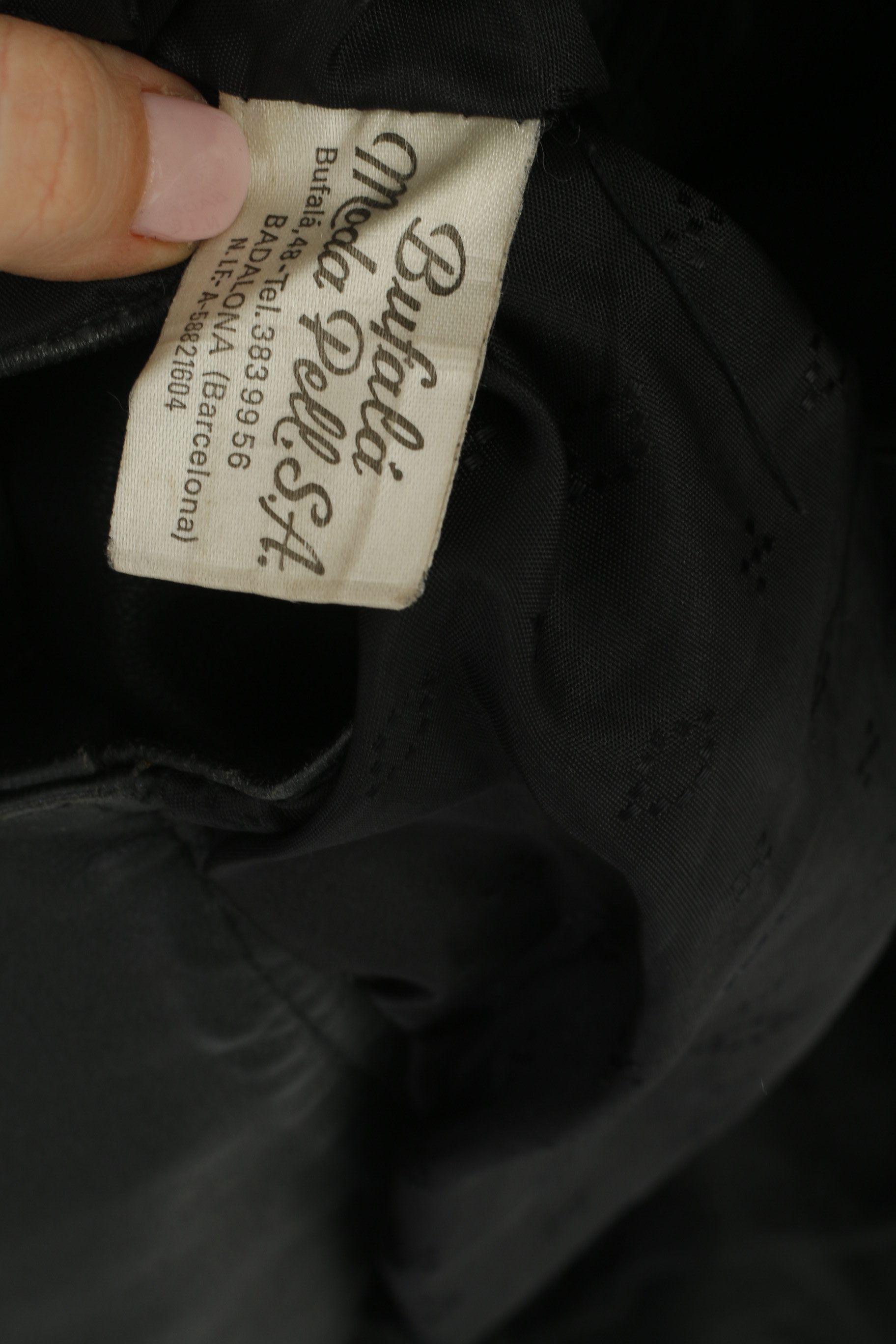 Genuine Leather Bufala Moda Womens M Jacket Black Vintage 6406 Size M / US 6-8 / IT 42-44 - 6 Thumbnail